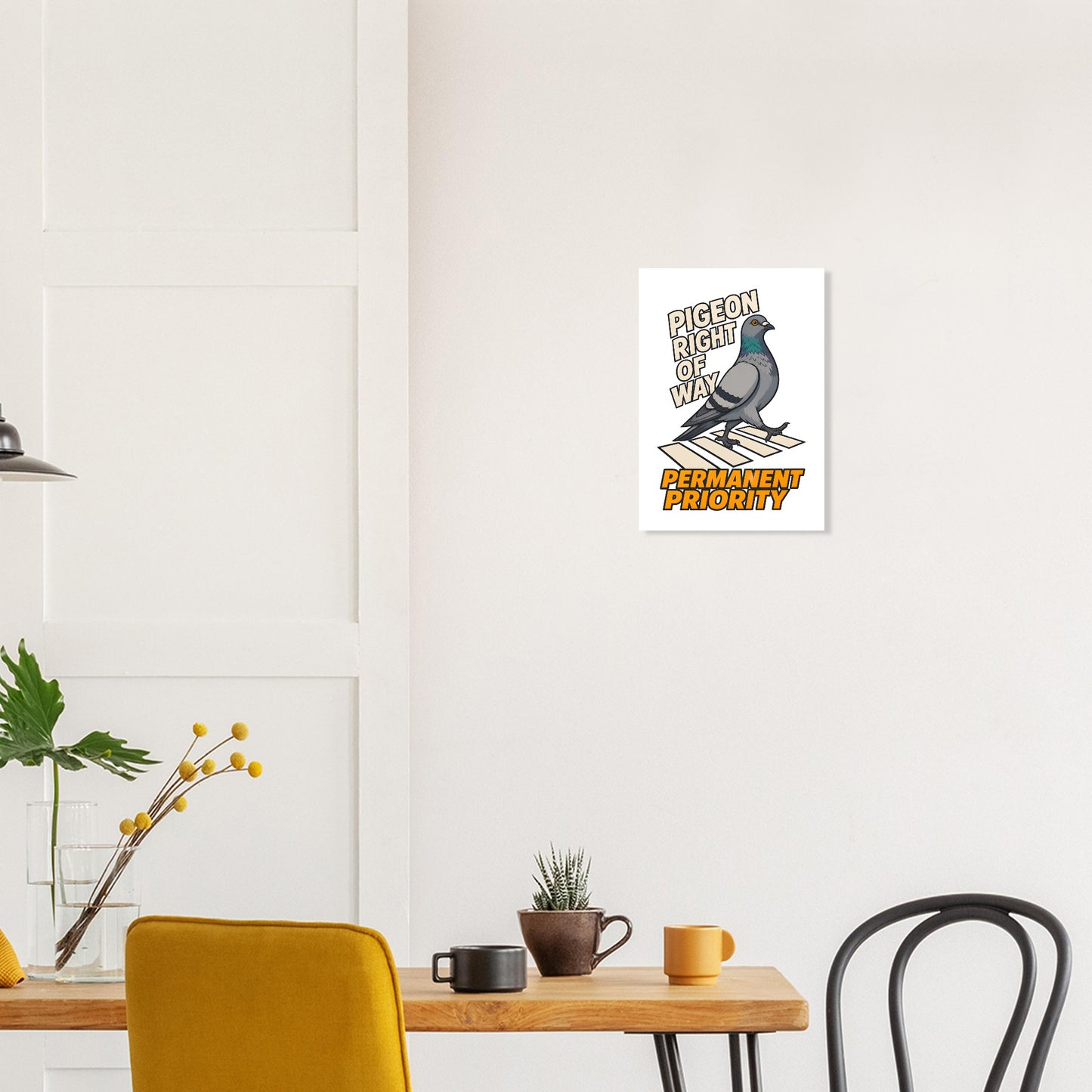 Pigeon Right of Way Poster — product view 10