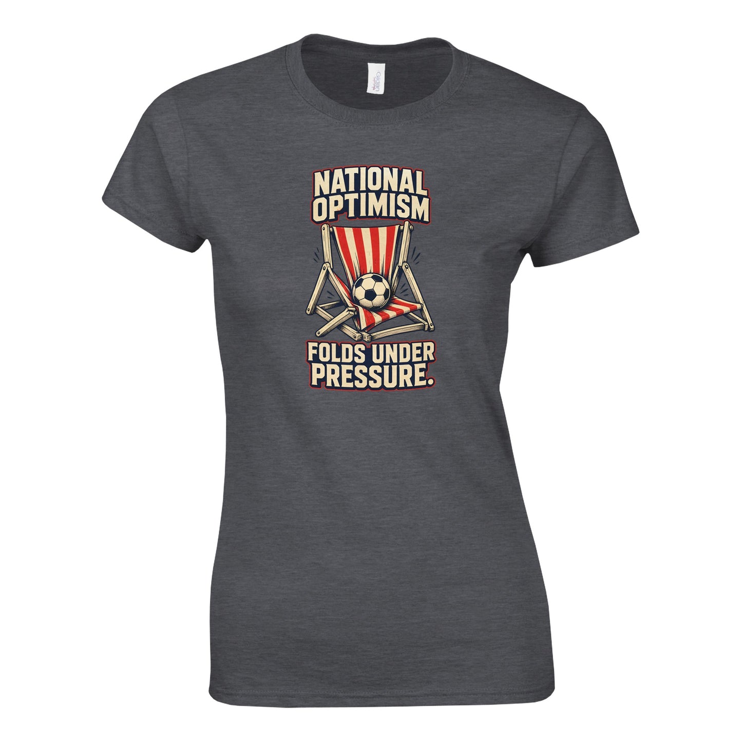 National Optimism Folds Under Pressure Football Women's T-shirt — product view 11