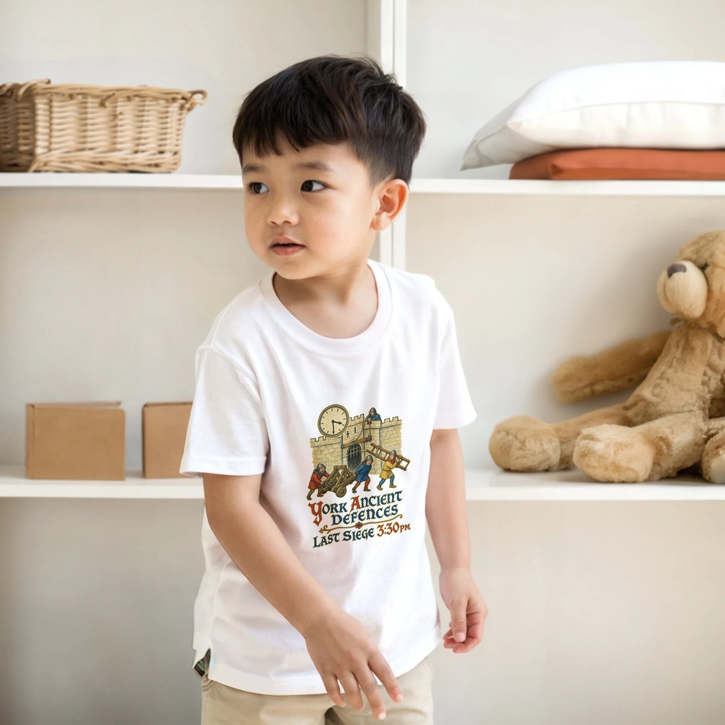 York Ancient Defences – Last Siege 3:30pm Kids' T-shirt — product view 4