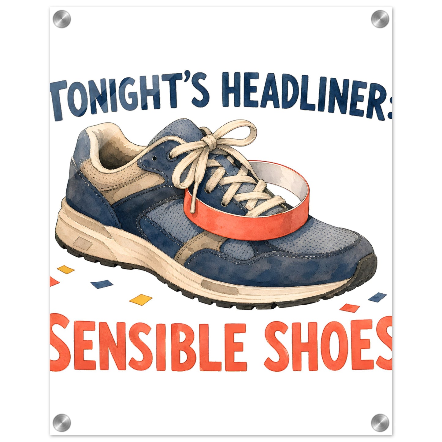 Tonight's Headliner: Sensible Shoes Concert Acrylic Print — product view 2