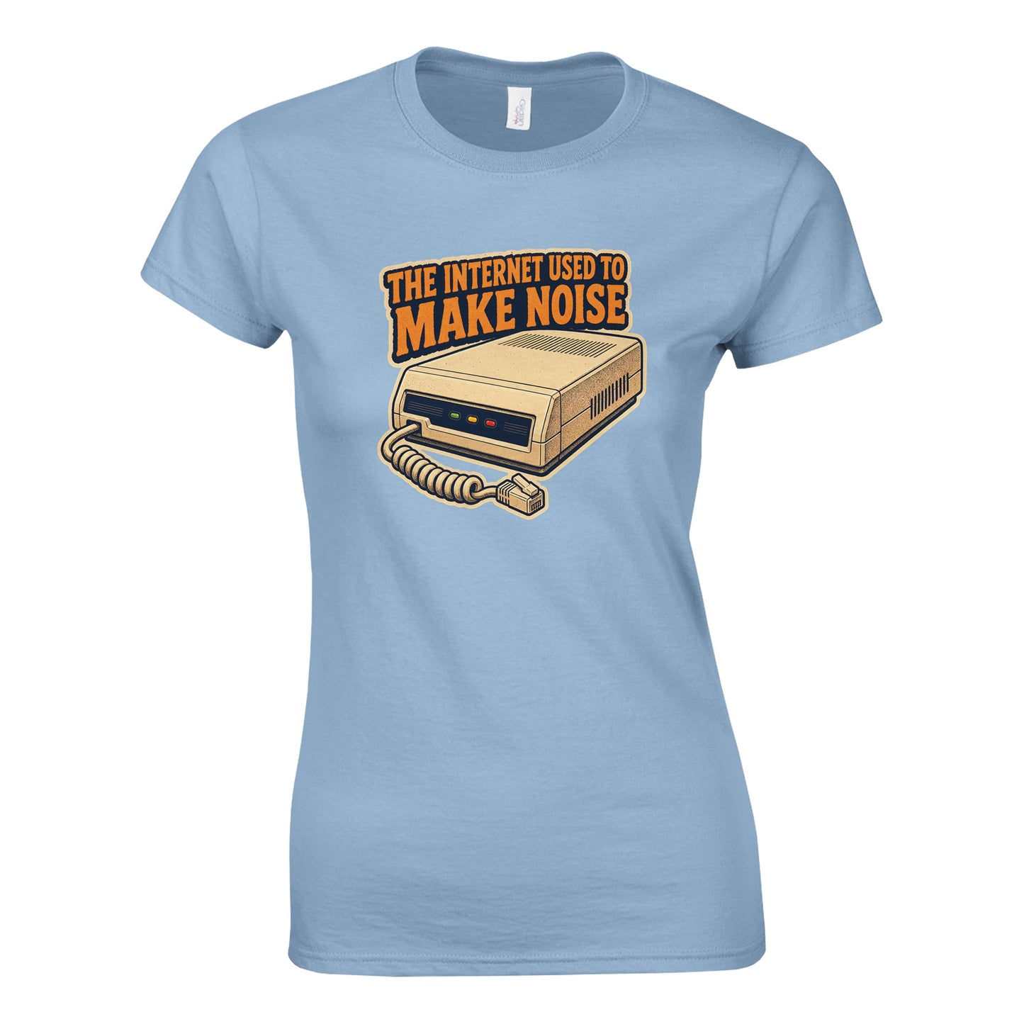 The Internet Used to Make Noise Retro Tech Graphic Women's T-shirt — product view 4