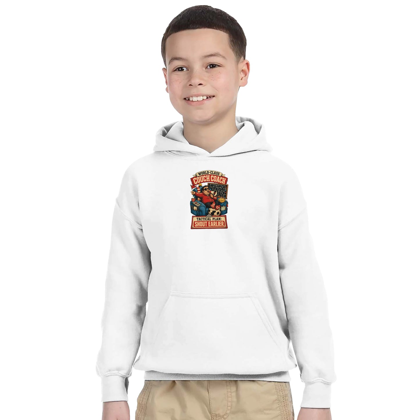 World-Class Couch Coach Kids' Hoodie — product view 14