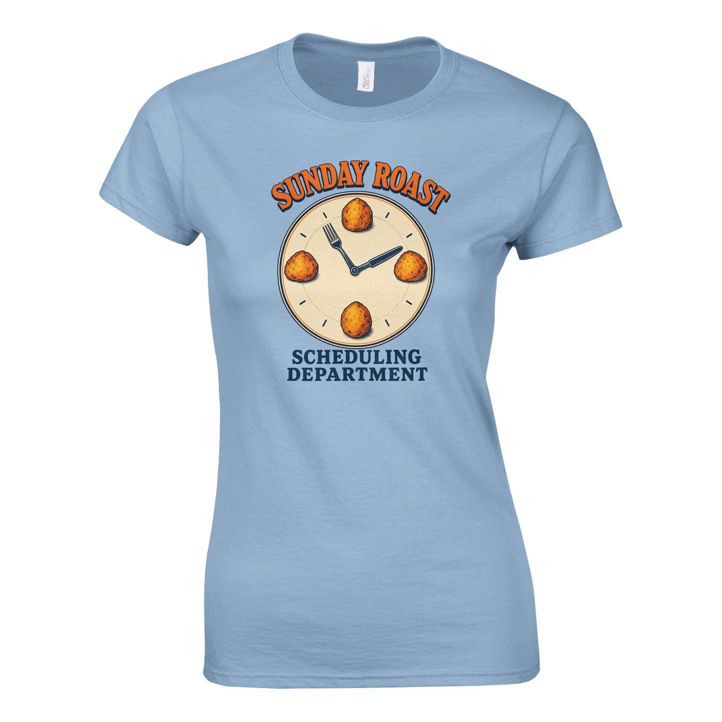 Sunday Roast Scheduling Department Women's T-shirt — product view 4