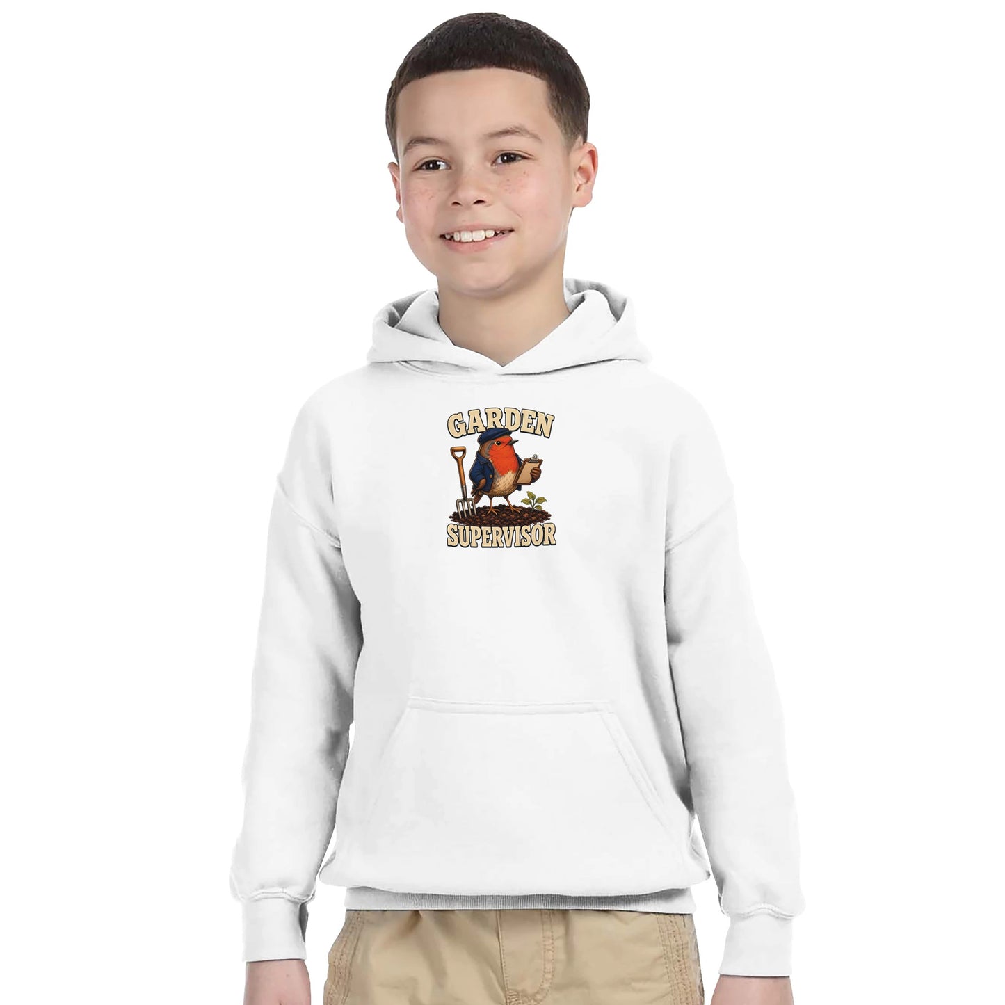 Garden Supervisor Robin Kids' Hoodie — product view 14