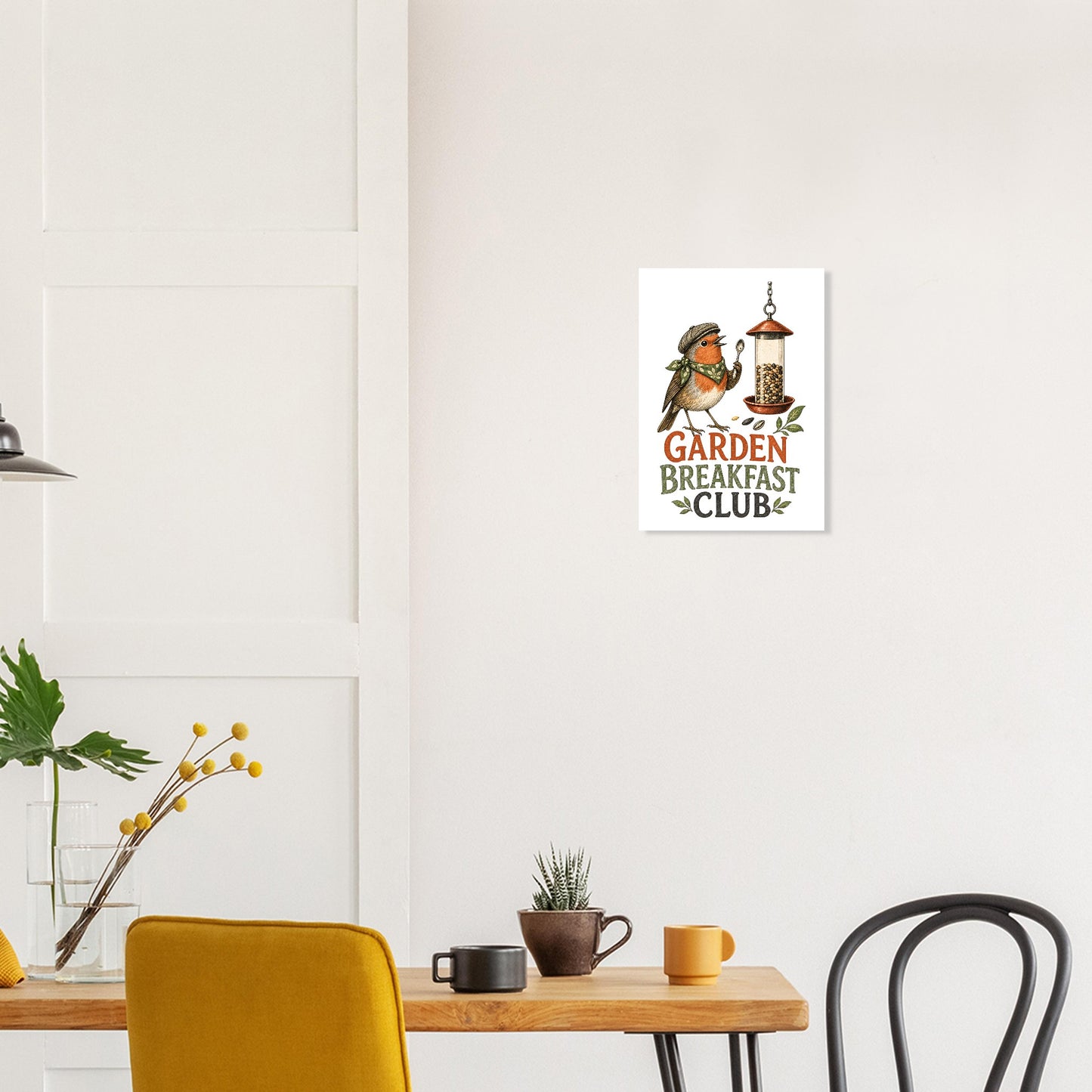 Garden Breakfast Club Robin Graphic Poster — product view 10