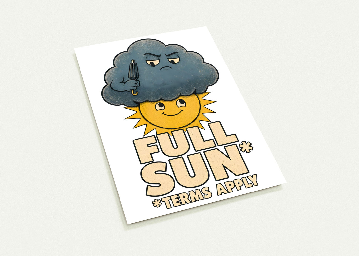 Full Sun, Terms Apply Weather Graphic Postcard Pack — product view 3