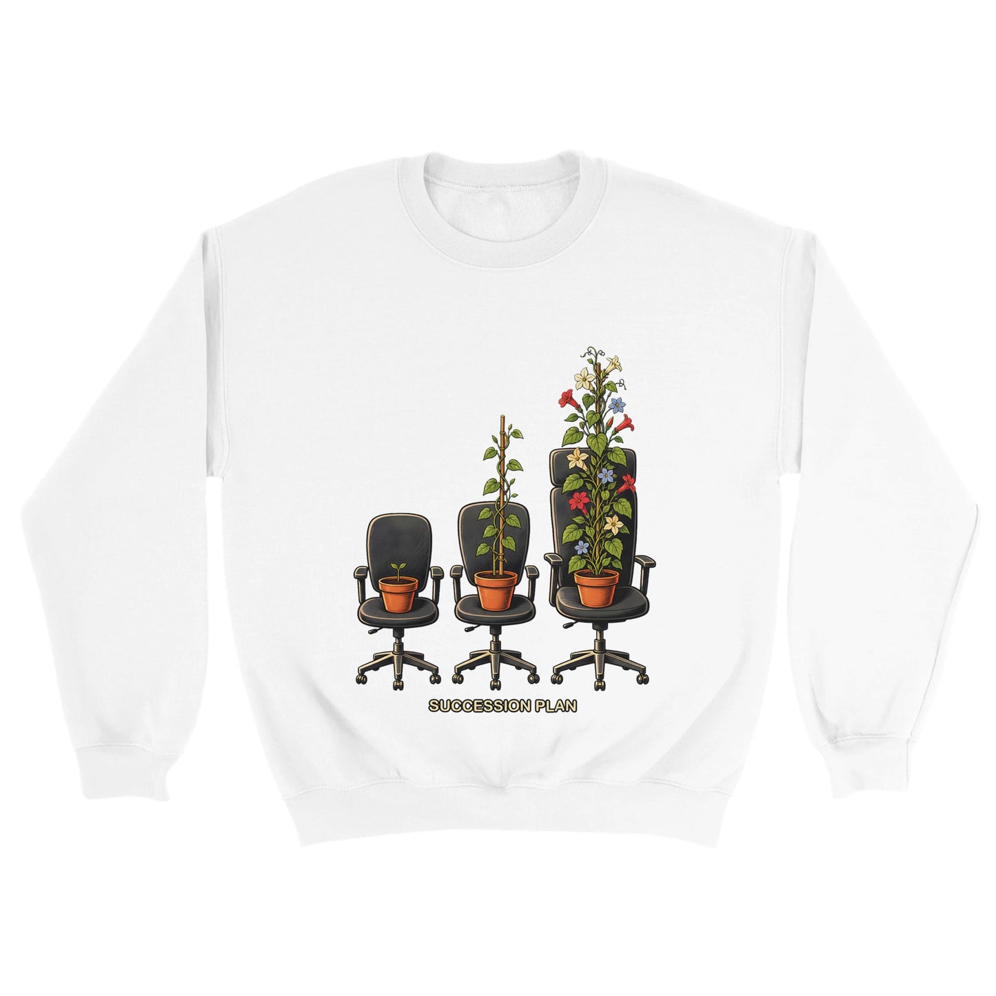 Succession Plan Office Chair Garden Graphic Sweatshirt — product view 18
