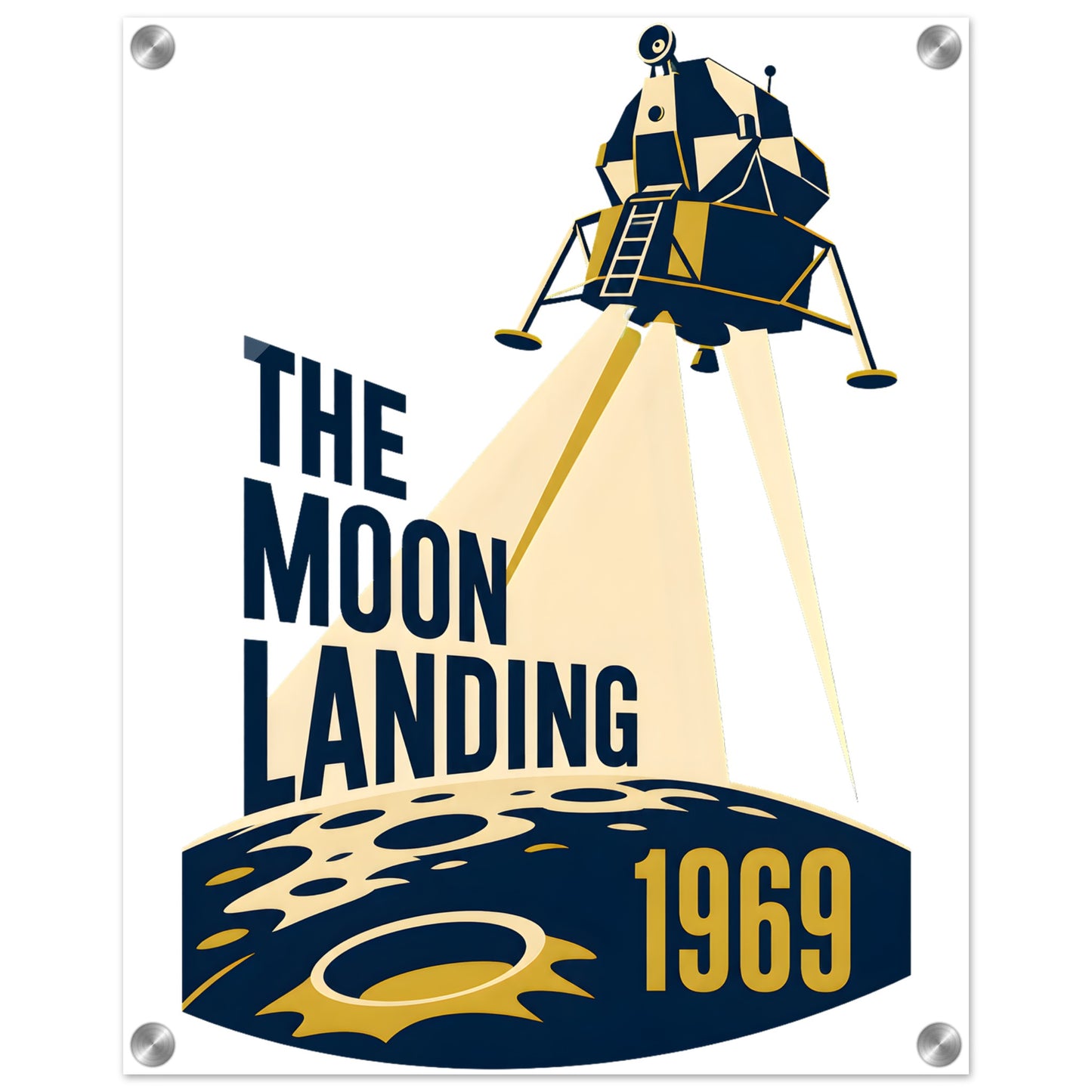 The Moon Landing — 1969 Acrylic Print — product view 2