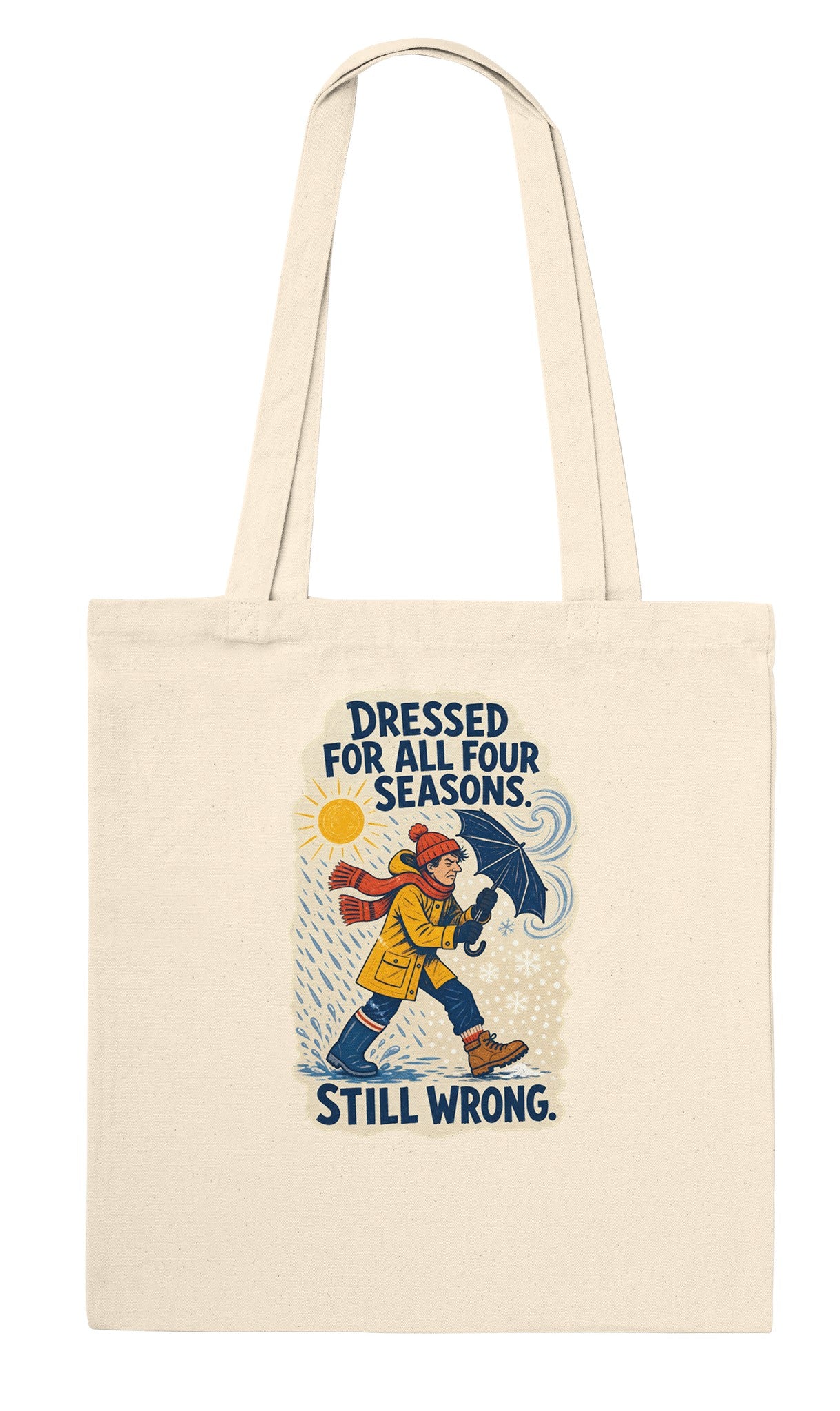 Dressed for All Four Seasons. Still Wrong. Tote Bag — product view 6