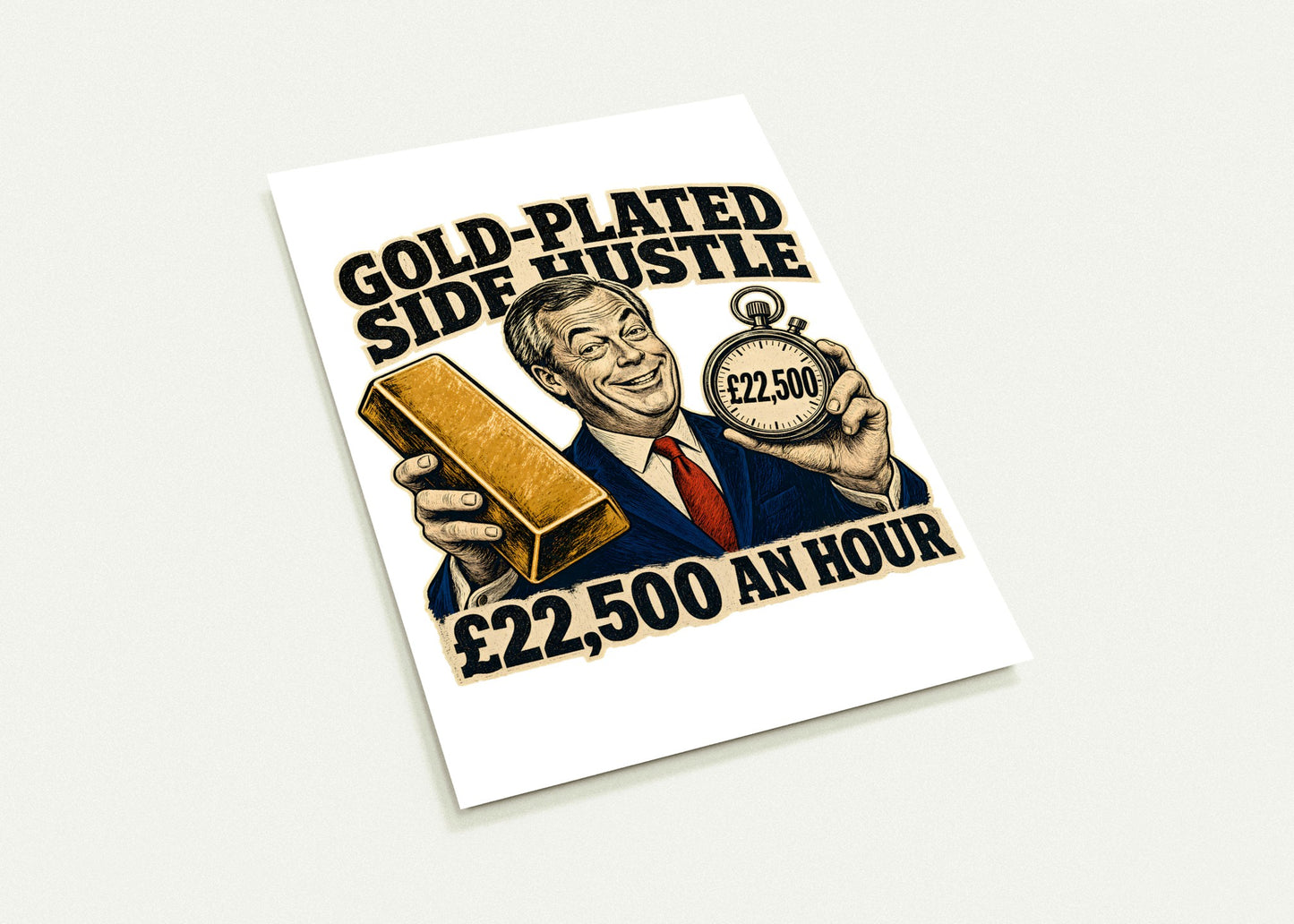 Gold-Plated Side Hustle £22,500 an Hour Postcard Pack — product view 3