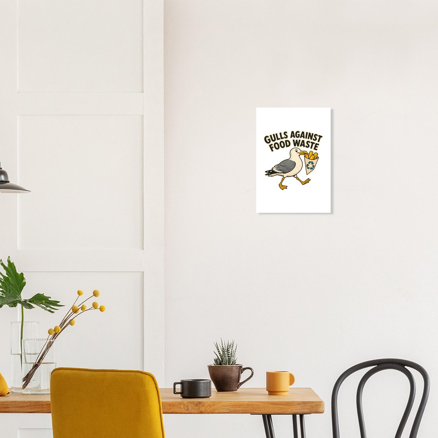 Gulls Against Food Waste Graphic Poster — product view 10