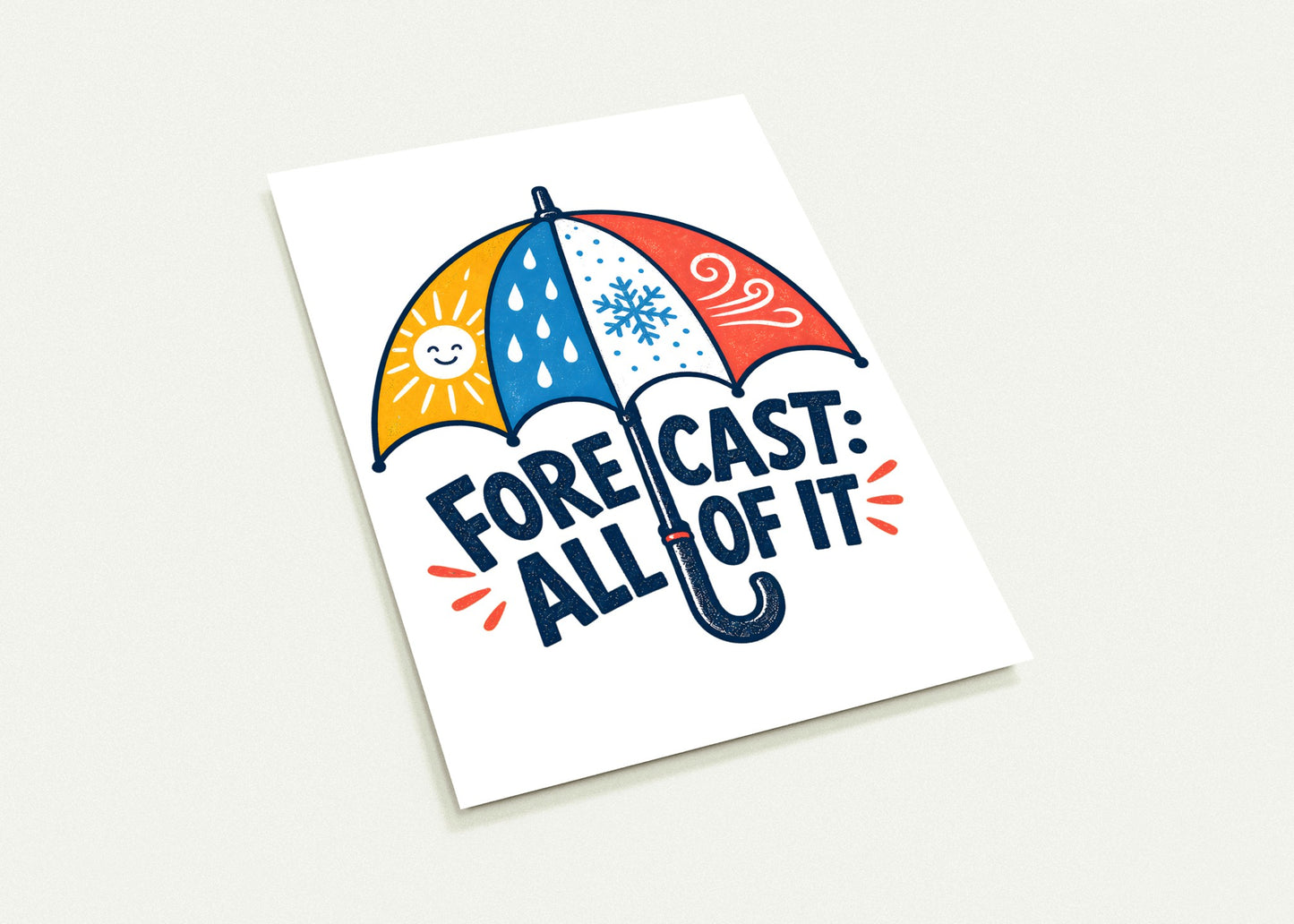 Forecast: All of It British Weather Graphic Postcard Pack — product view 3