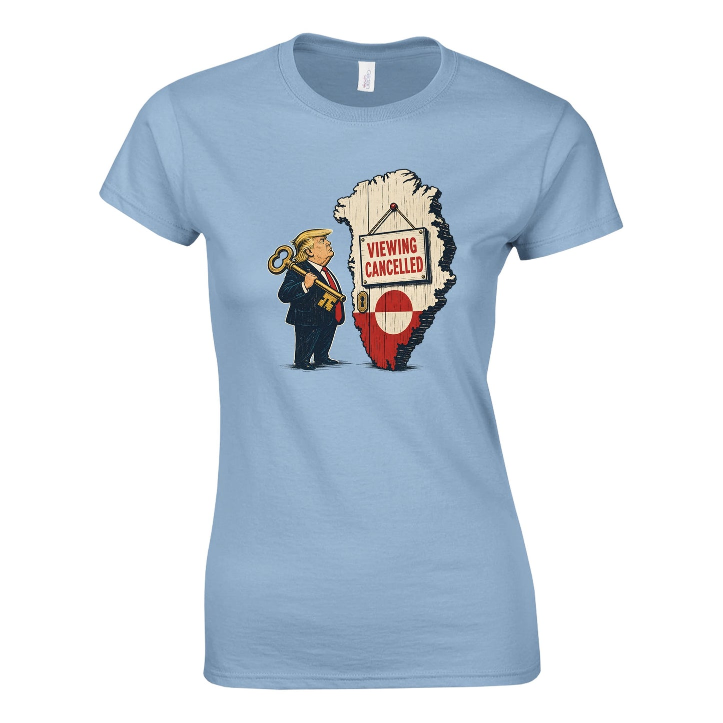 Viewing Cancelled — Greenland Political Satire Women's T-shirt — product view 11