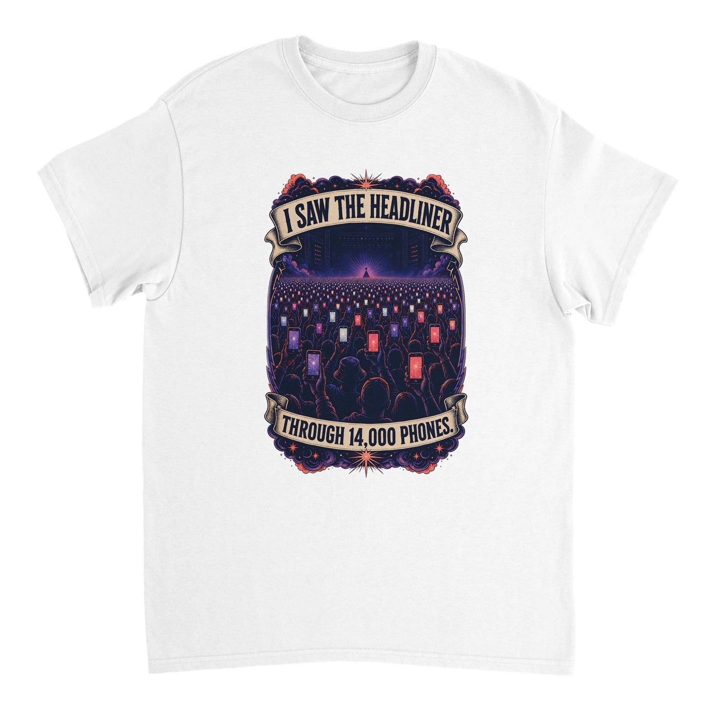 The Headliner Through 14,000 Phones T-shirt — product view 7