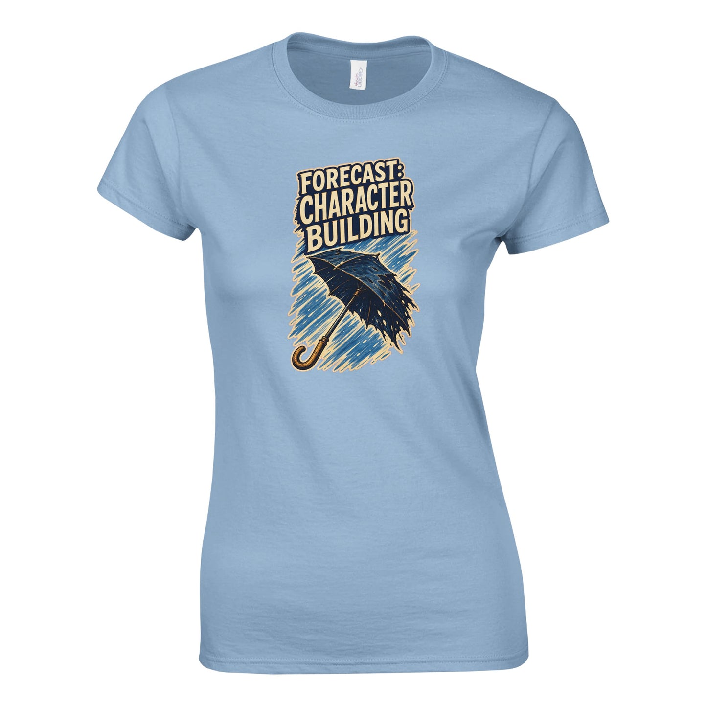 Forecast: Character Building – British Weather Women's T-shirt — product view 4