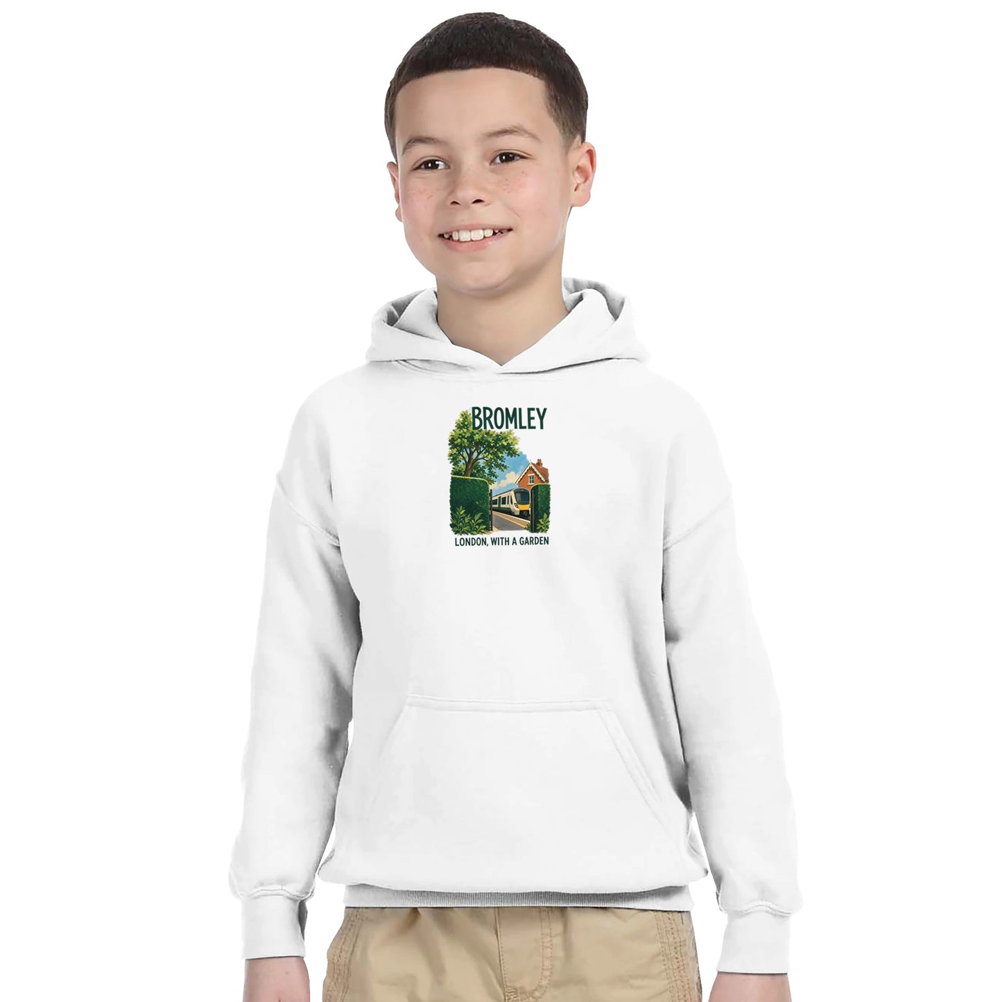 Bromley: London with a Garden Kids' Hoodie — product view 14