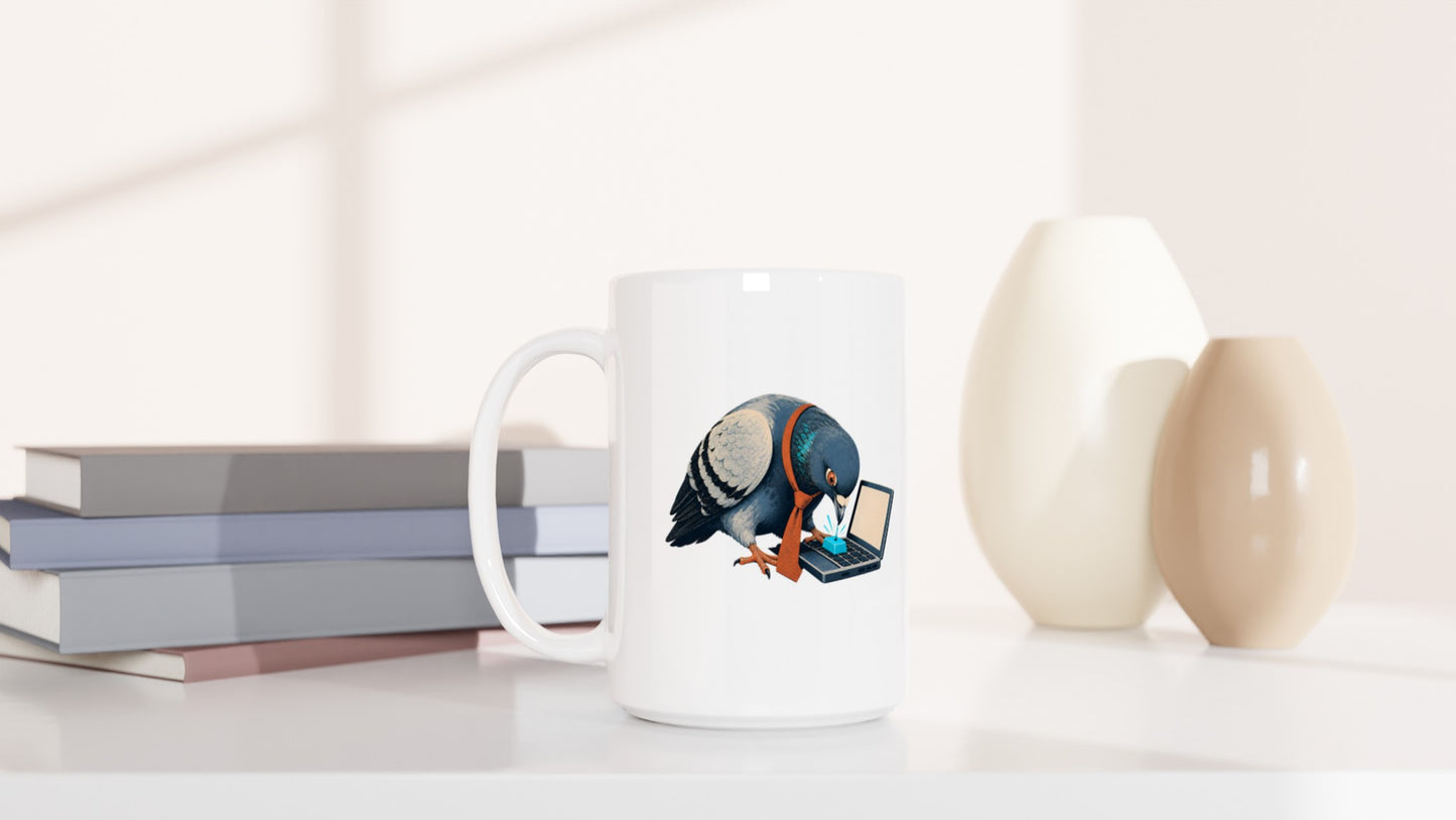 Pigeon Hits Send Large Mug — product view 6