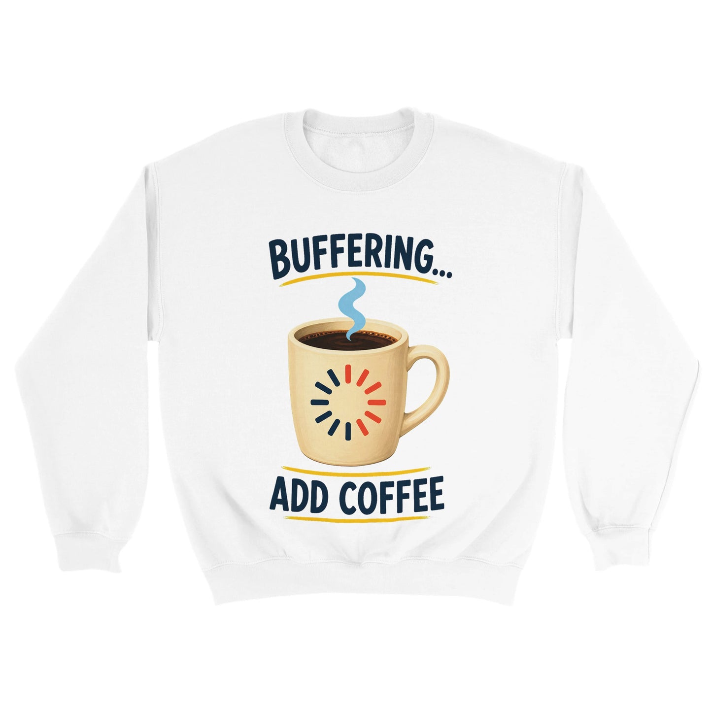 Buffering Brew — Add Coffee Tech Graphic Sweatshirt — product view 6