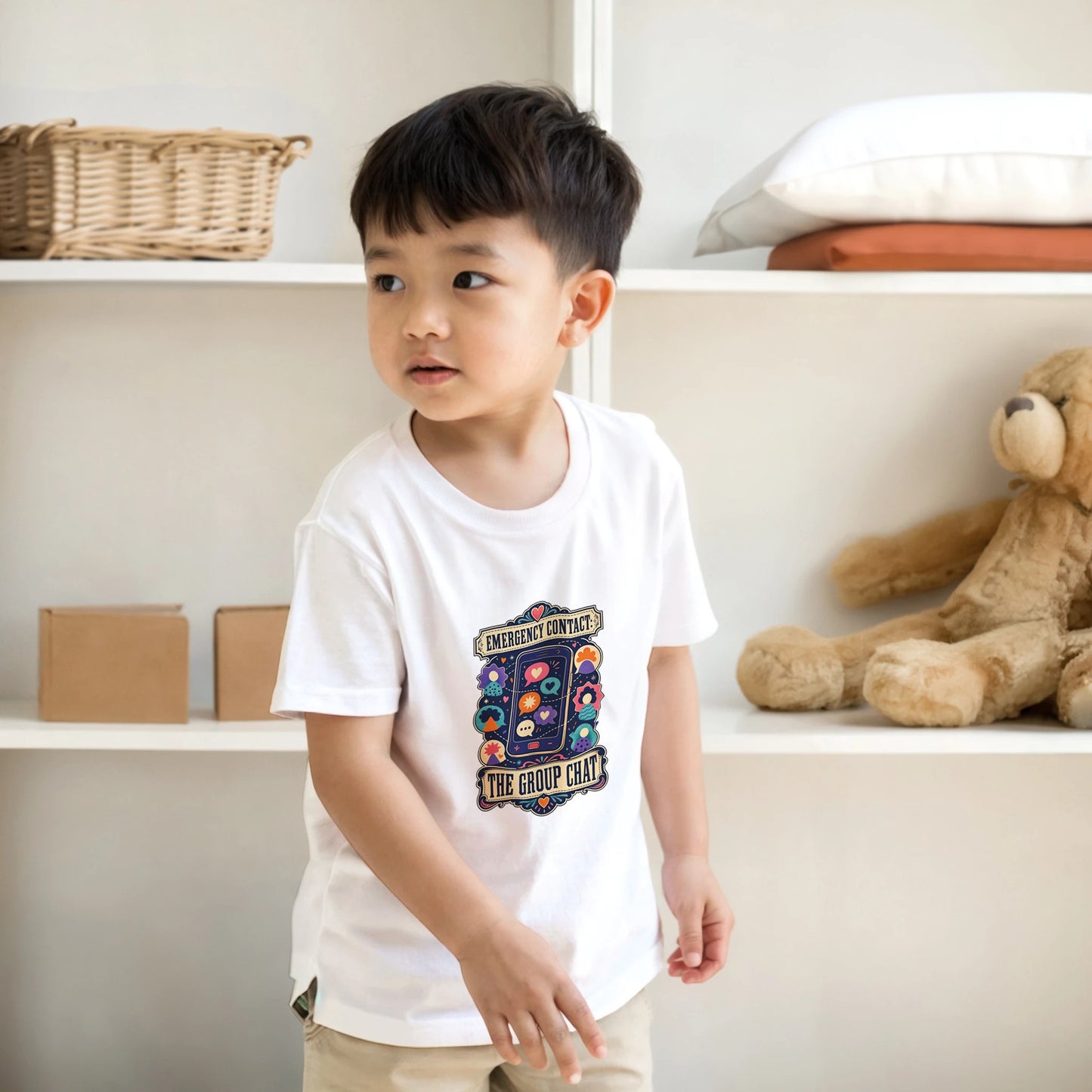 Emergency Contact — The Group Chat Kids' T-shirt — product view 4