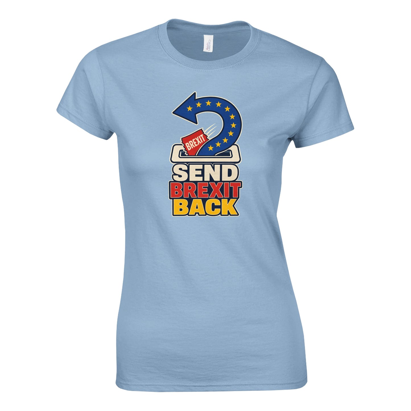 Send Brexit Back Pro-EU Graphic Women's T-shirt — product view 4