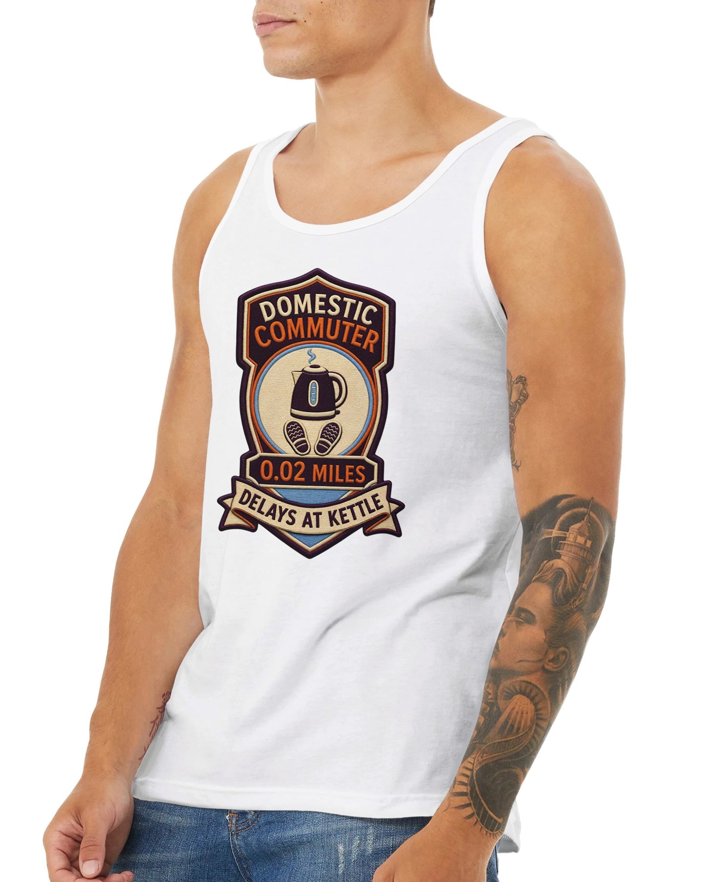 Domestic Commuter Premium Unisex Tank Top — product view 16
