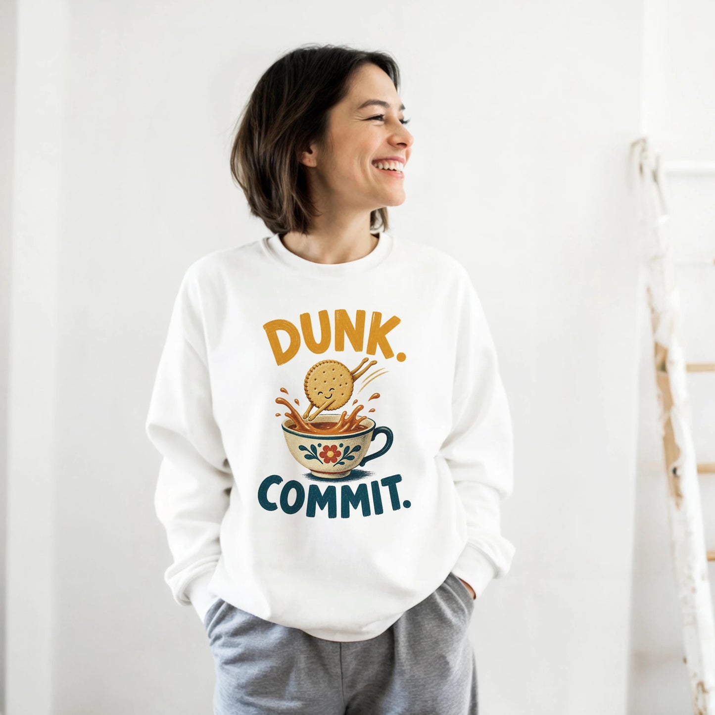 Dunk. Commit. Tea Biscuit Graphic Sweatshirt — product view 4