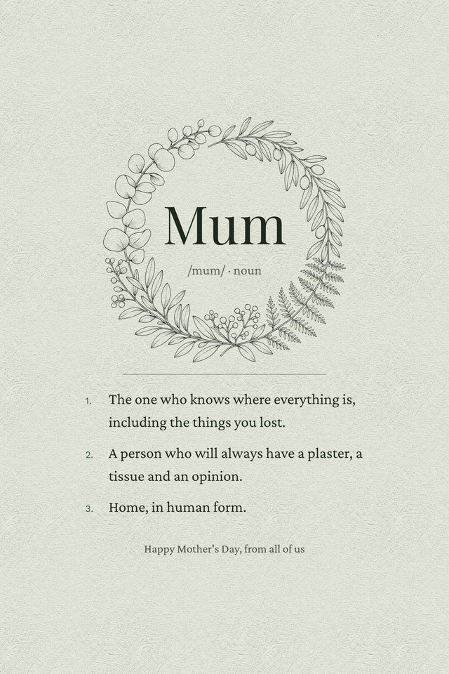 The Family Words print example