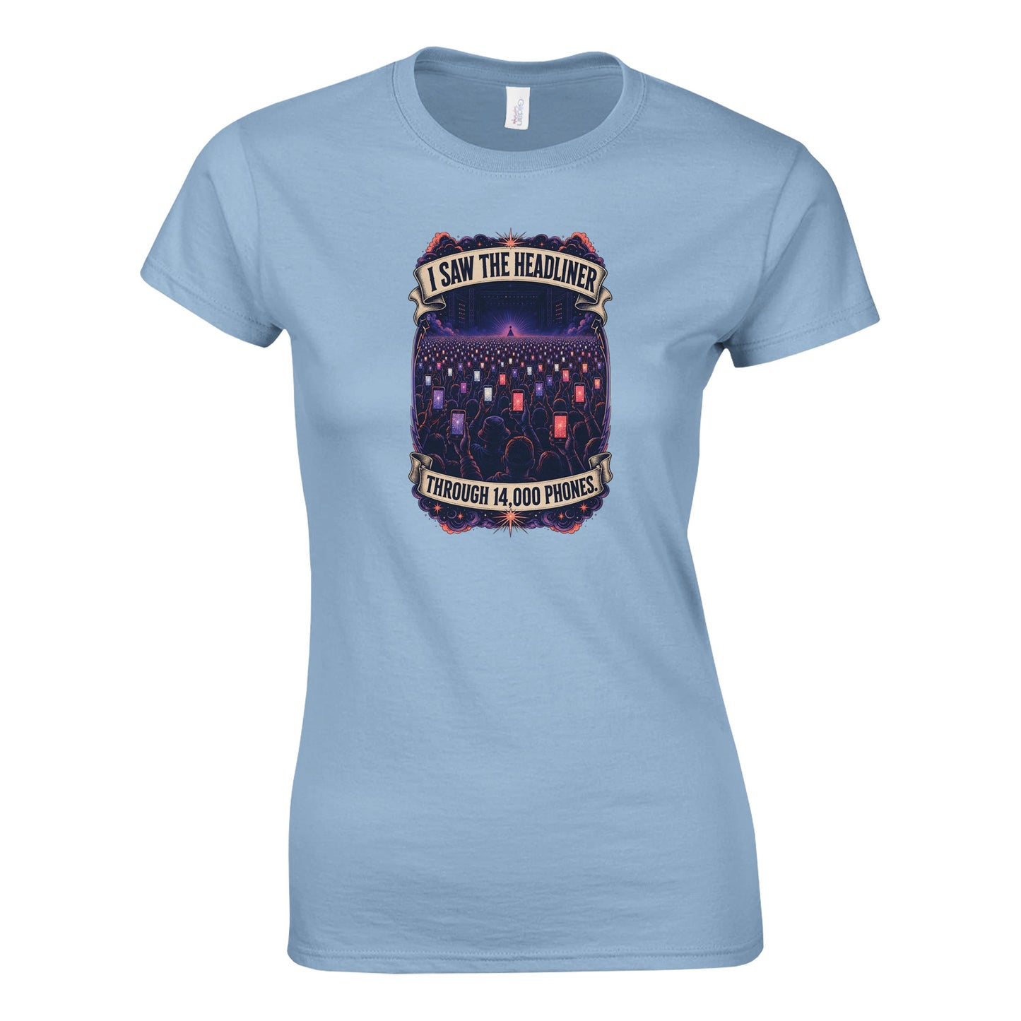 The Headliner Through 14,000 Phones Women's T-shirt — product view 4