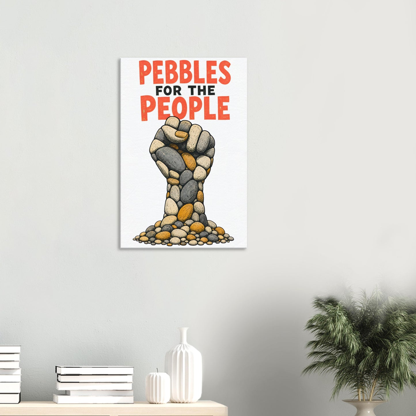 Pebbles for the People Graphic Canvas — product view 4