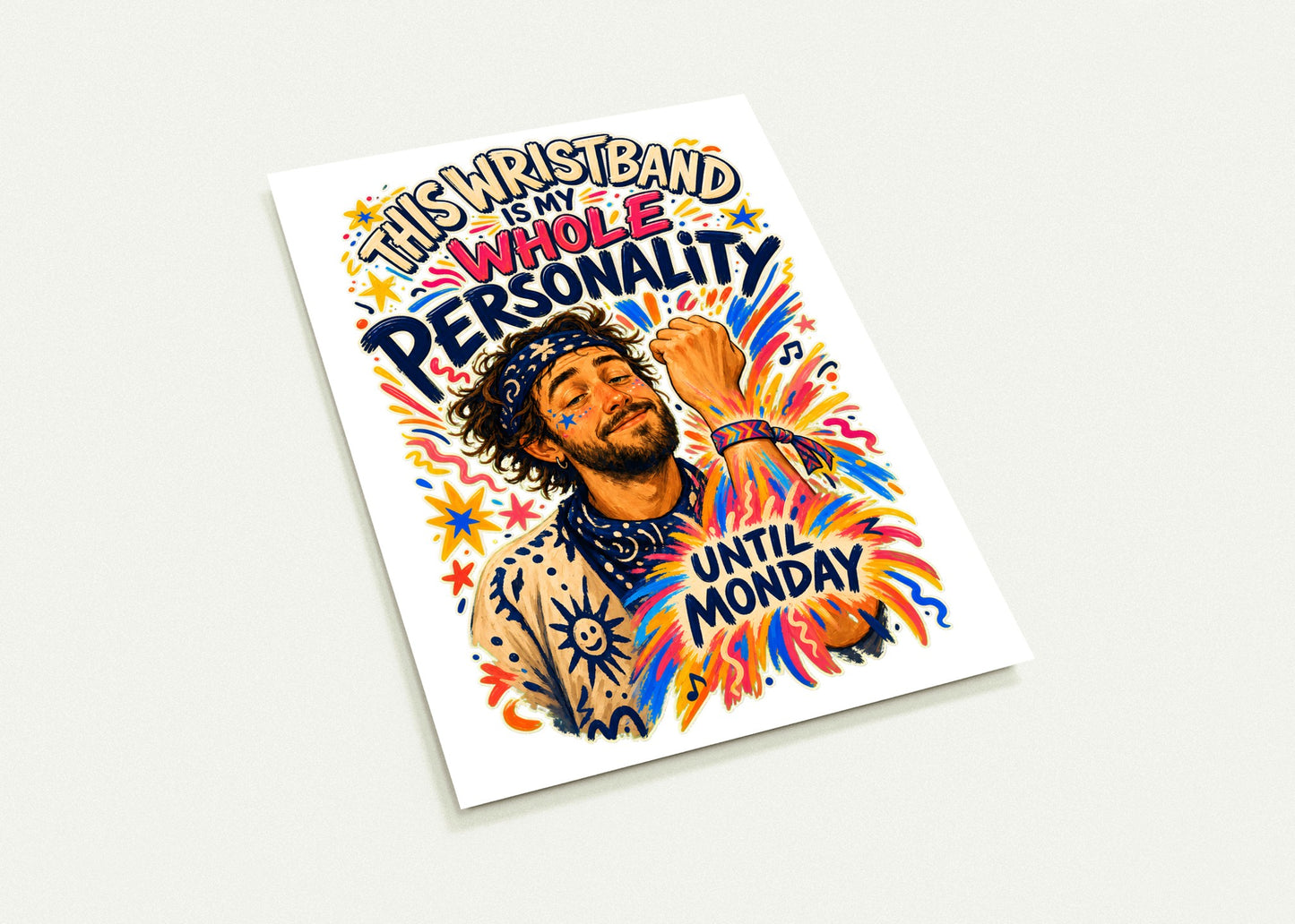 This Wristband Is My Whole Personality Until Monday Postcard Pack — product view 3