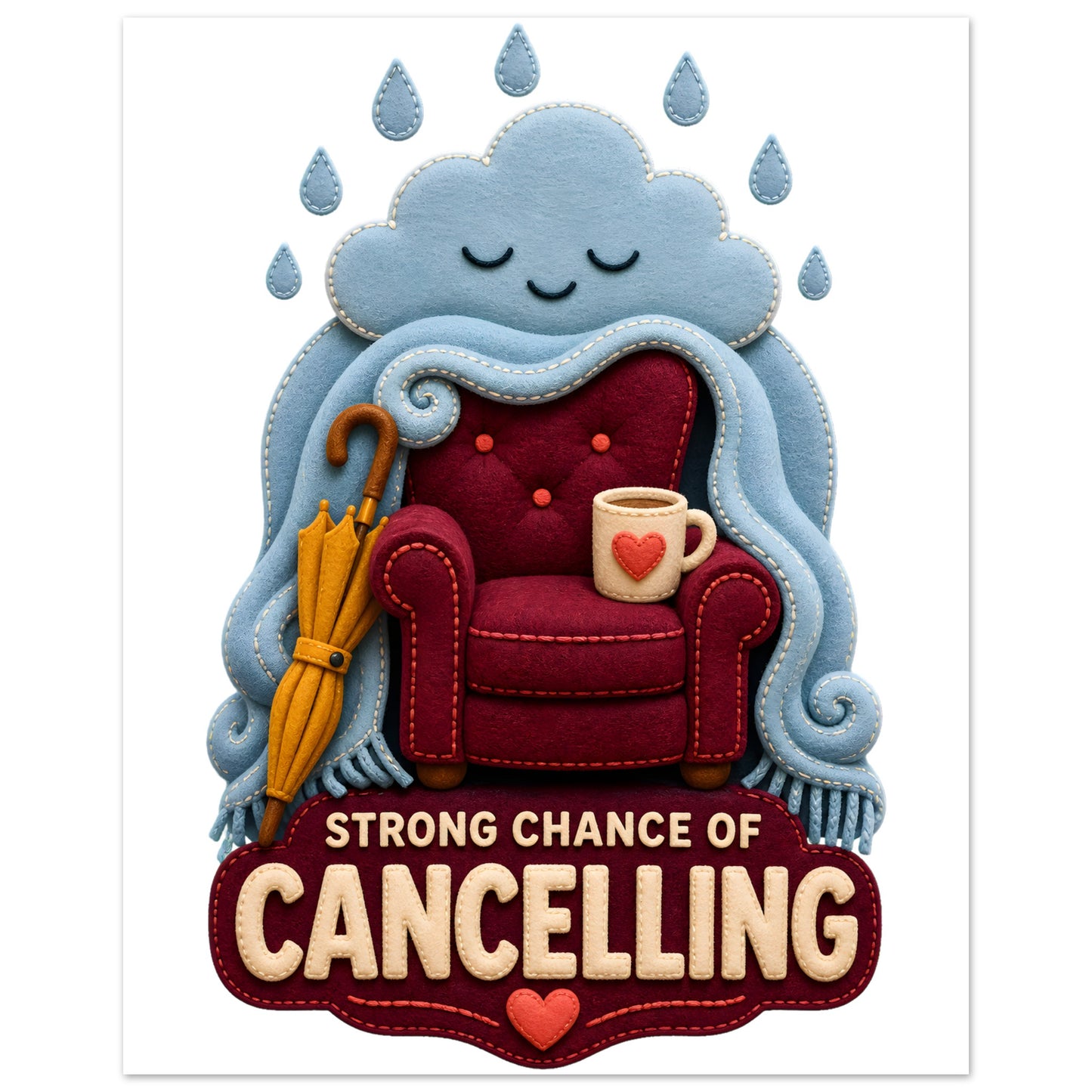 Strong Chance of Cancelling Aluminium Print — product view 2