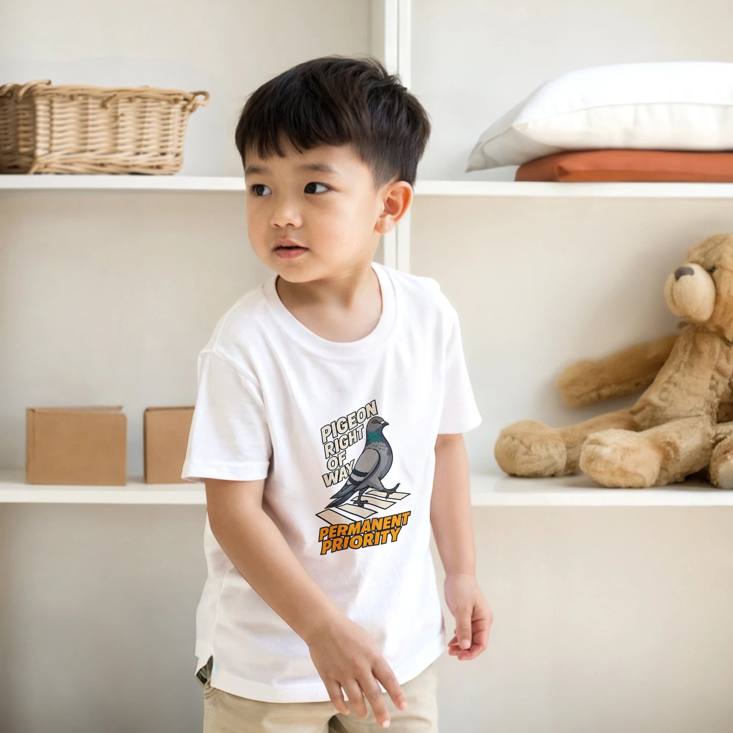 Pigeon Right of Way Kids' T-shirt — product view 16