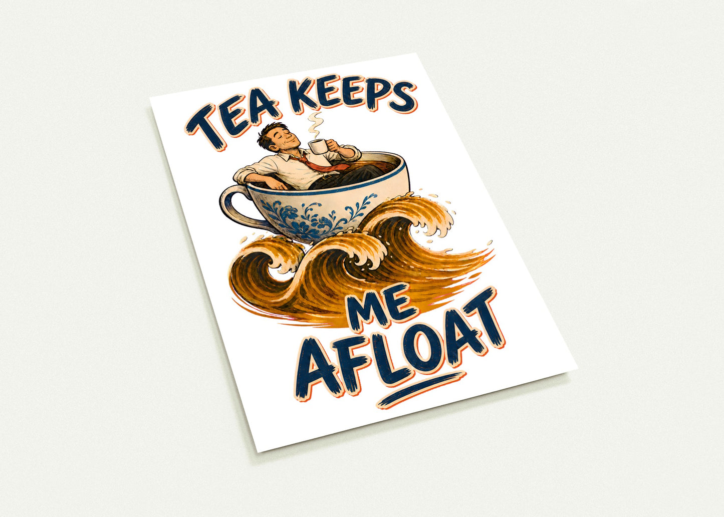 Tea Keeps Me Afloat Postcard Pack — product view 3