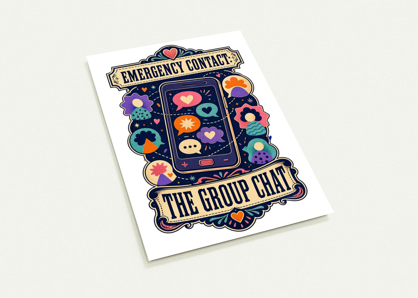 Emergency Contact — The Group Chat Postcard Pack — product view 3