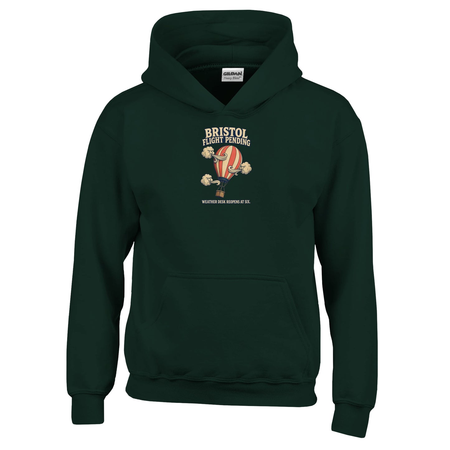 Bristol Flight Pending – Weather Desk Kids' Hoodie — product view 12