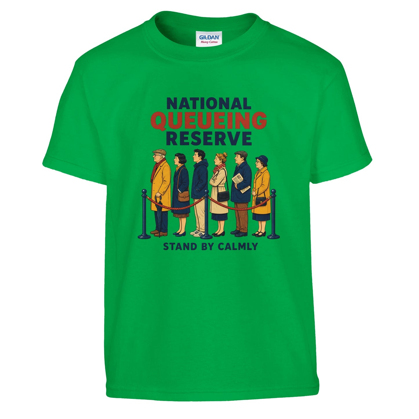 National Queueing Reserve – British Queue Graphic Kids' T-shirt — product view 8
