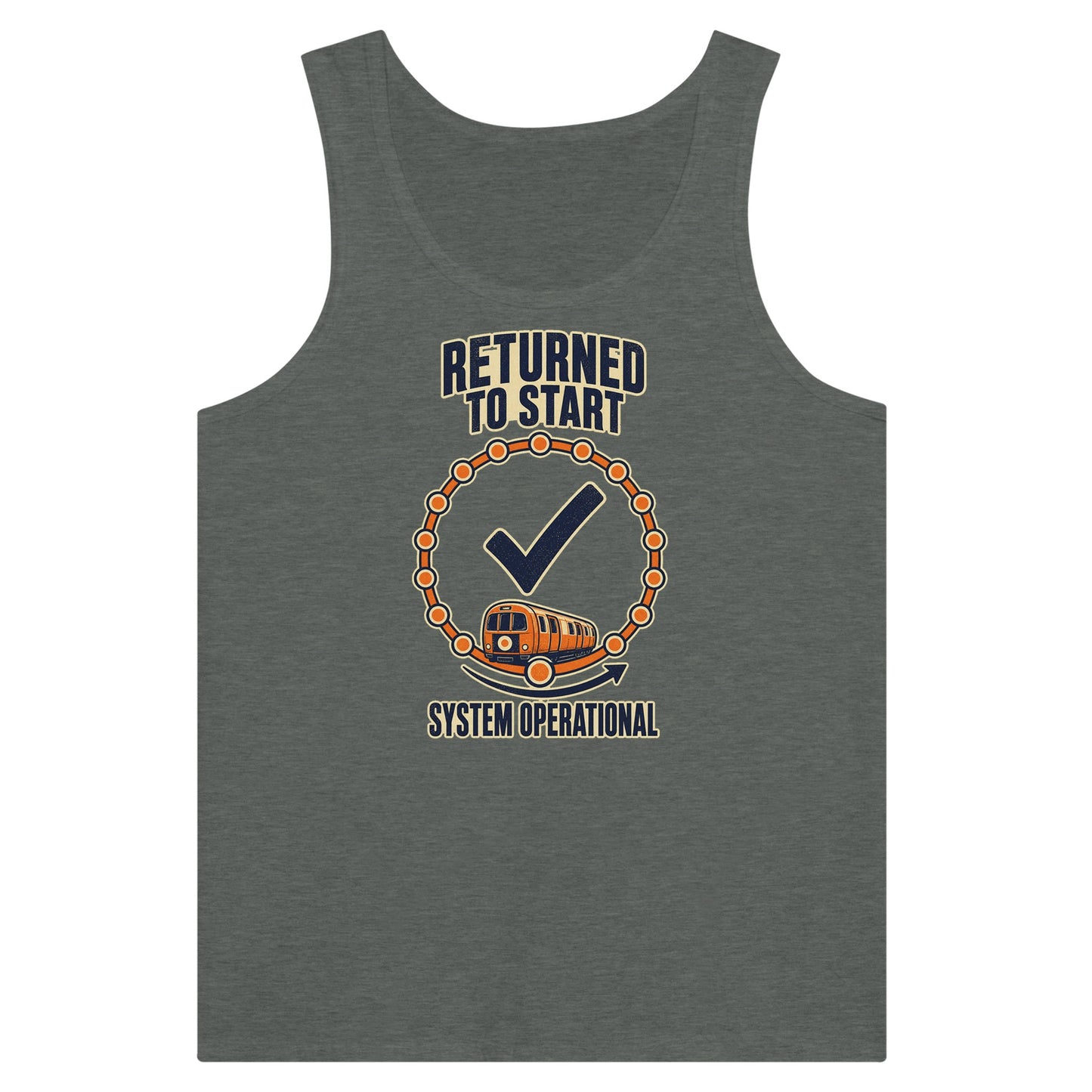 Glasgow Subway: System Operational Premium Unisex Tank Top — product view 4