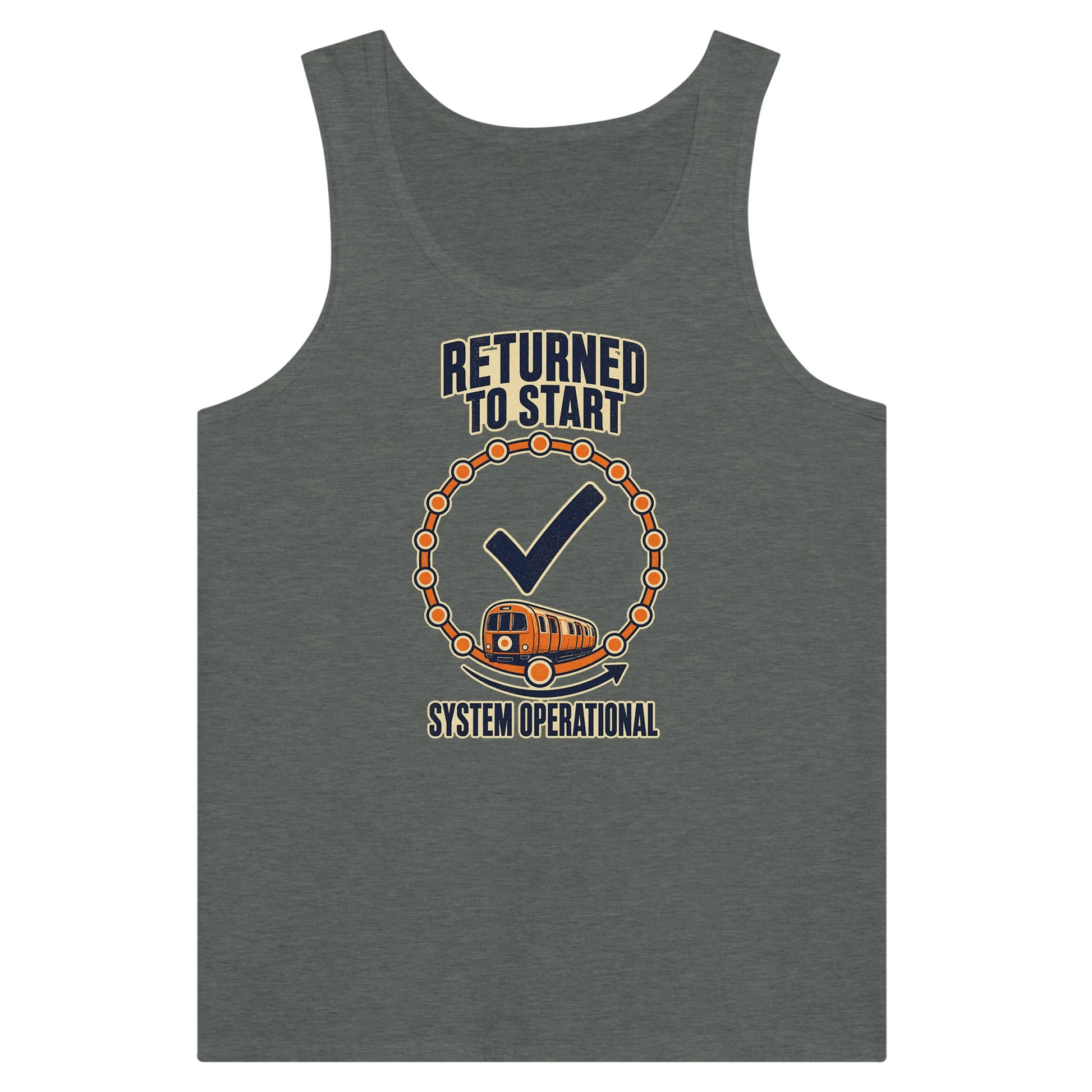 Glasgow Subway: System Operational Premium Unisex Tank Top — product view 4