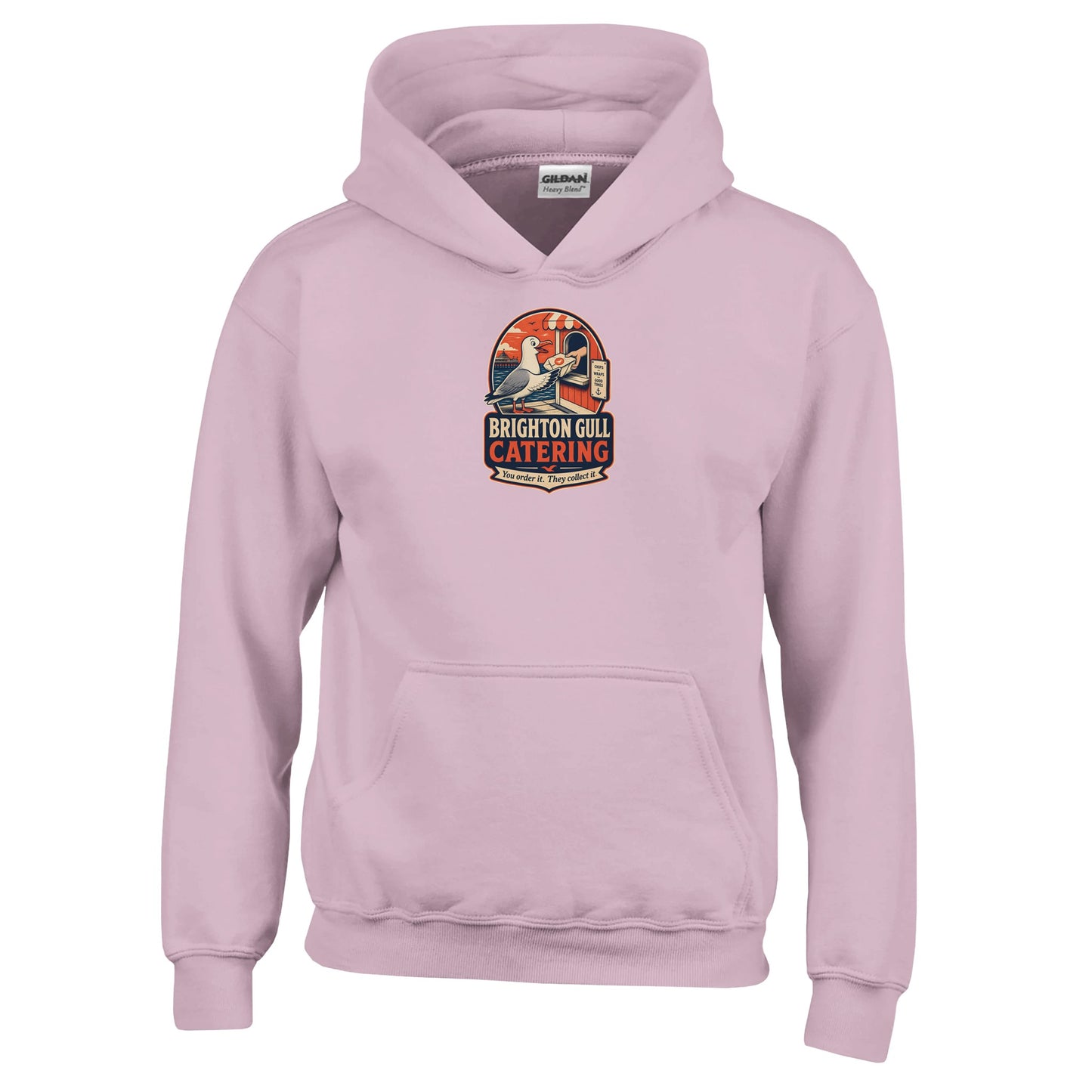 Brighton Gull Catering — Illustrated Kids' Hoodie — product view 5