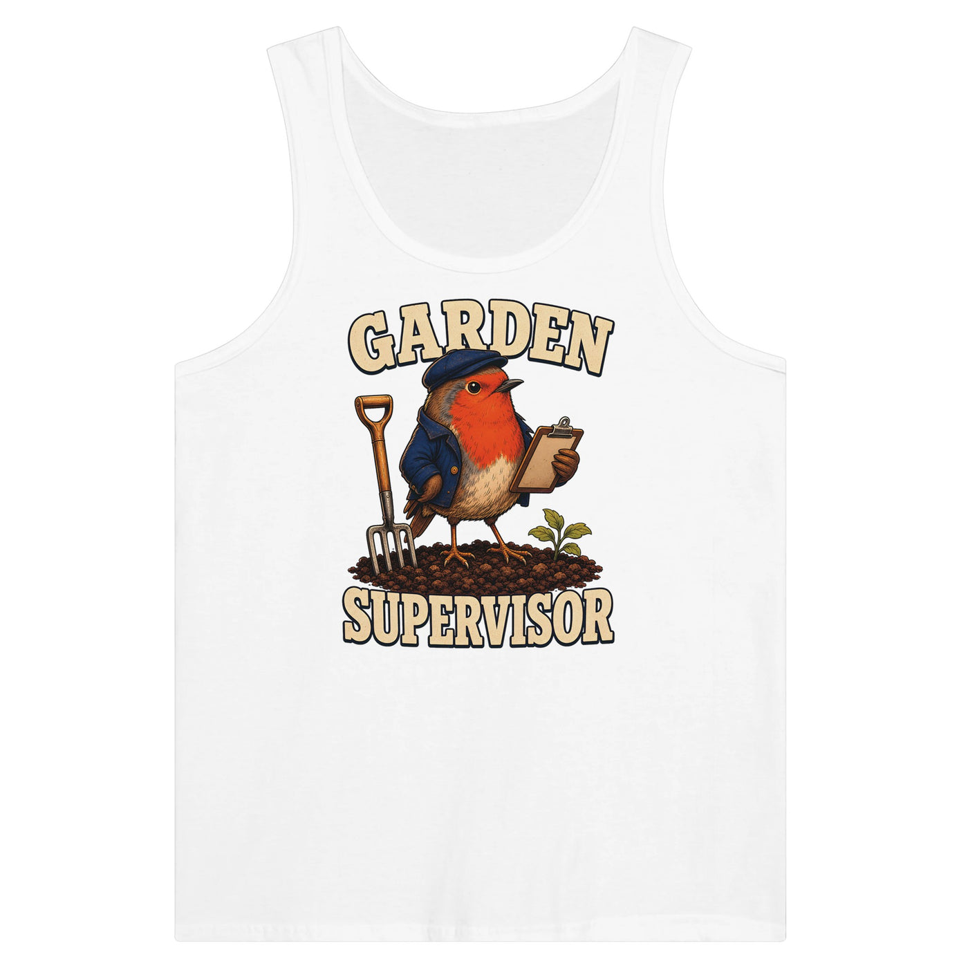 Garden Supervisor Robin Premium Unisex Tank Top