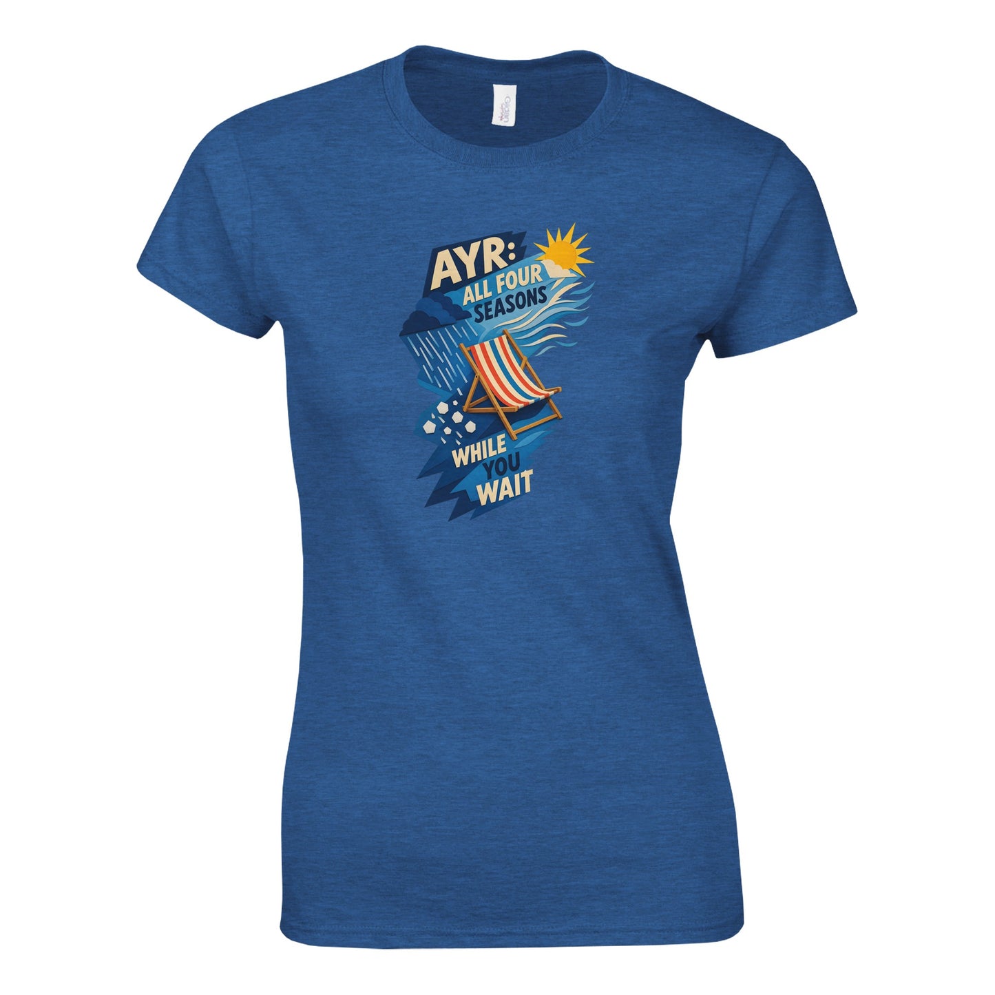Ayr: All Four Seasons While You Wait Women's T-shirt — product view 3