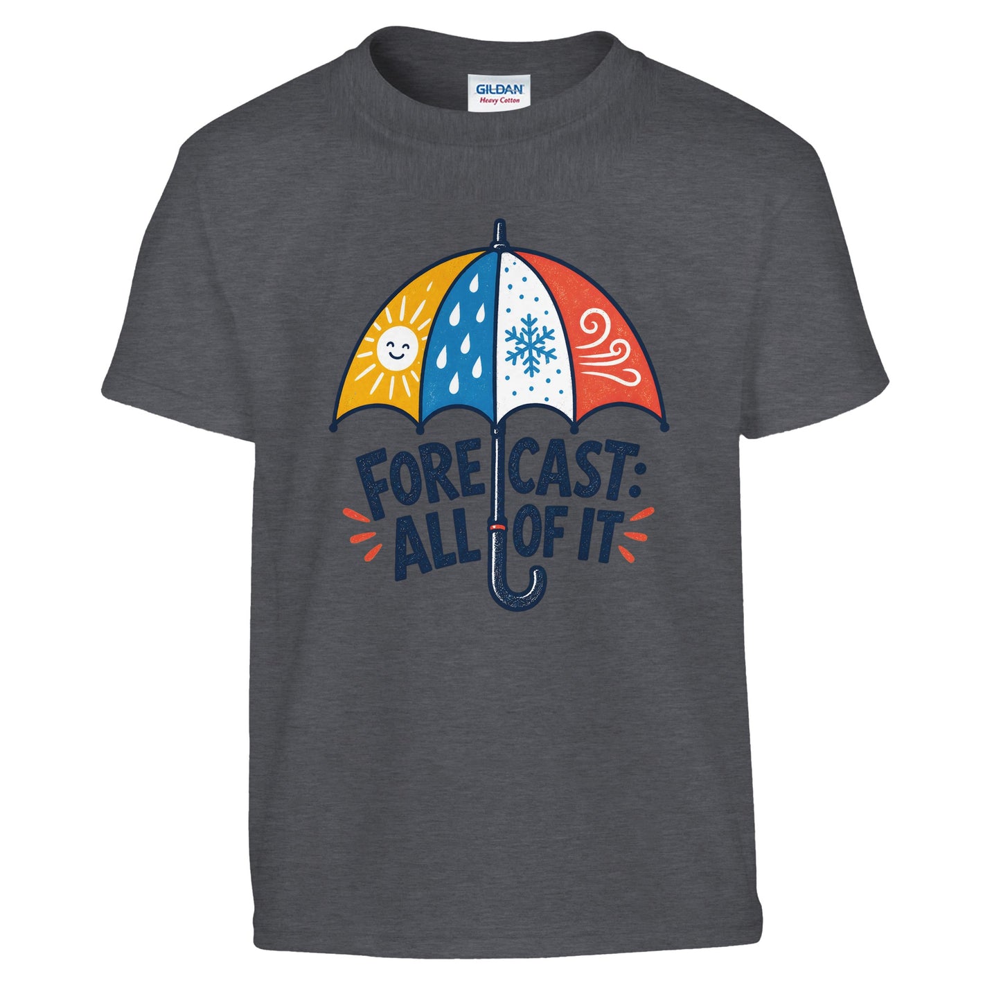 Forecast: All of It British Weather Graphic Kids' T-shirt — product view 12