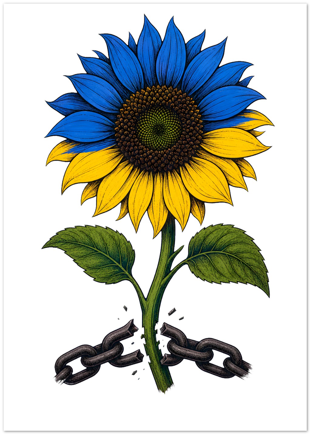 Ukraine Freedom Sunflower Greeting Card Pack