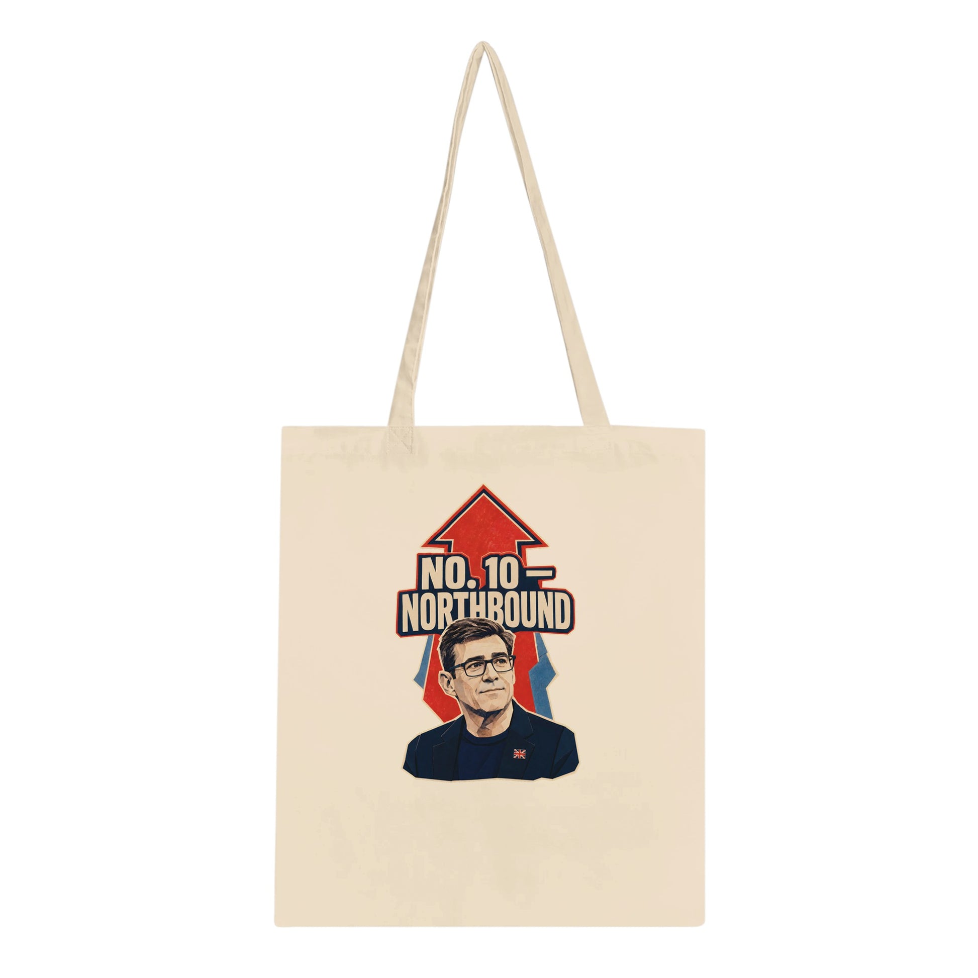 No. 10 — Northbound Andy Burnham Political Satire Tote Bag — product view 2