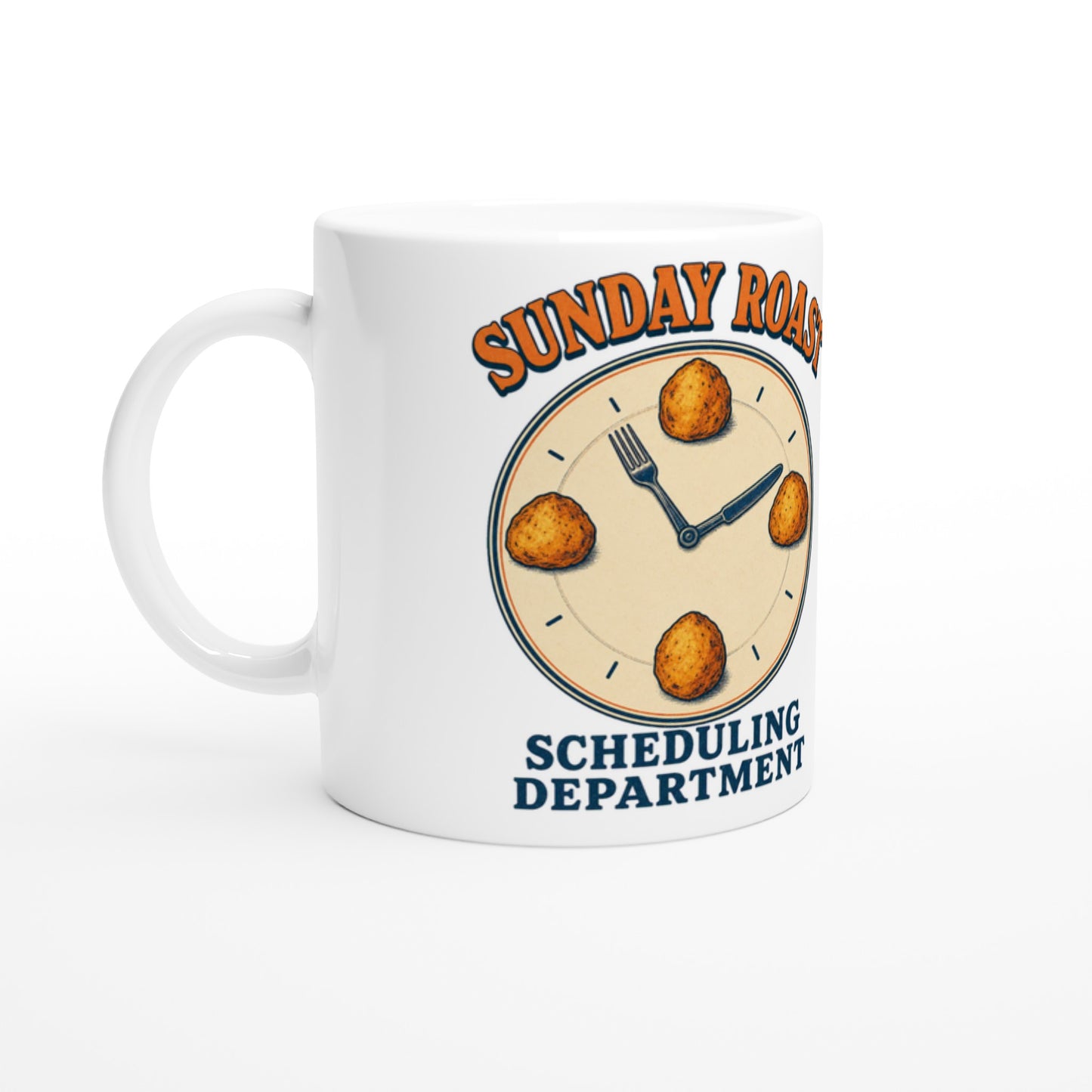 Sunday Roast Scheduling Department Mug — product view 2