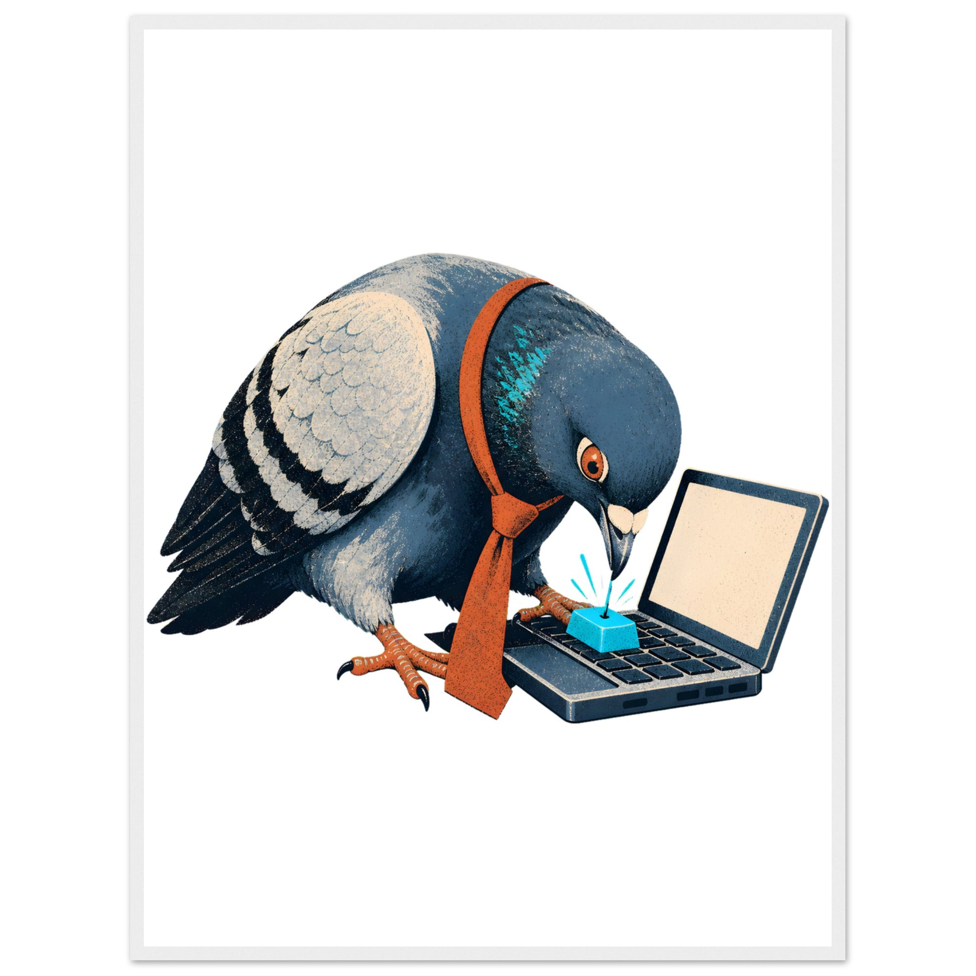 Pigeon Hits Send Framed Wall Art — product view 7