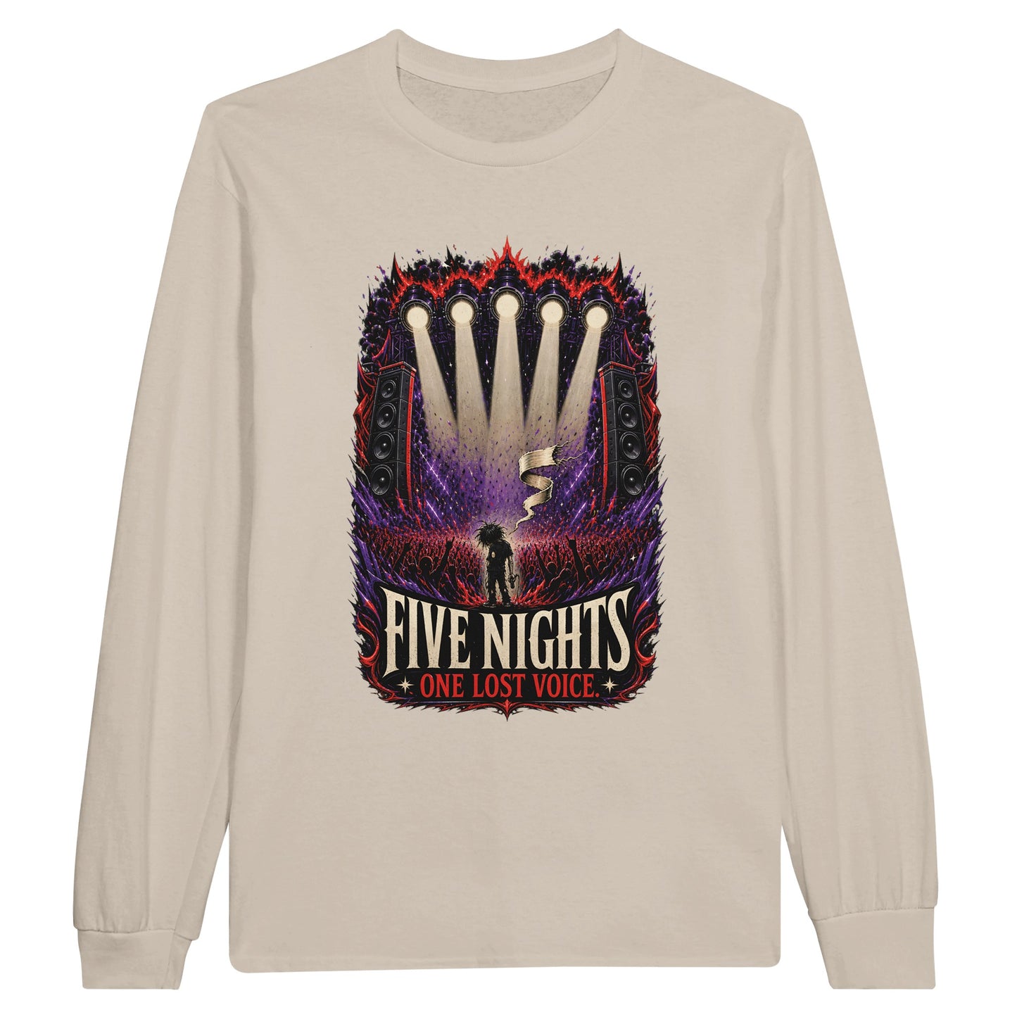 Five Nights, One Lost Voice Long-Sleeve T-shirt — product view 3