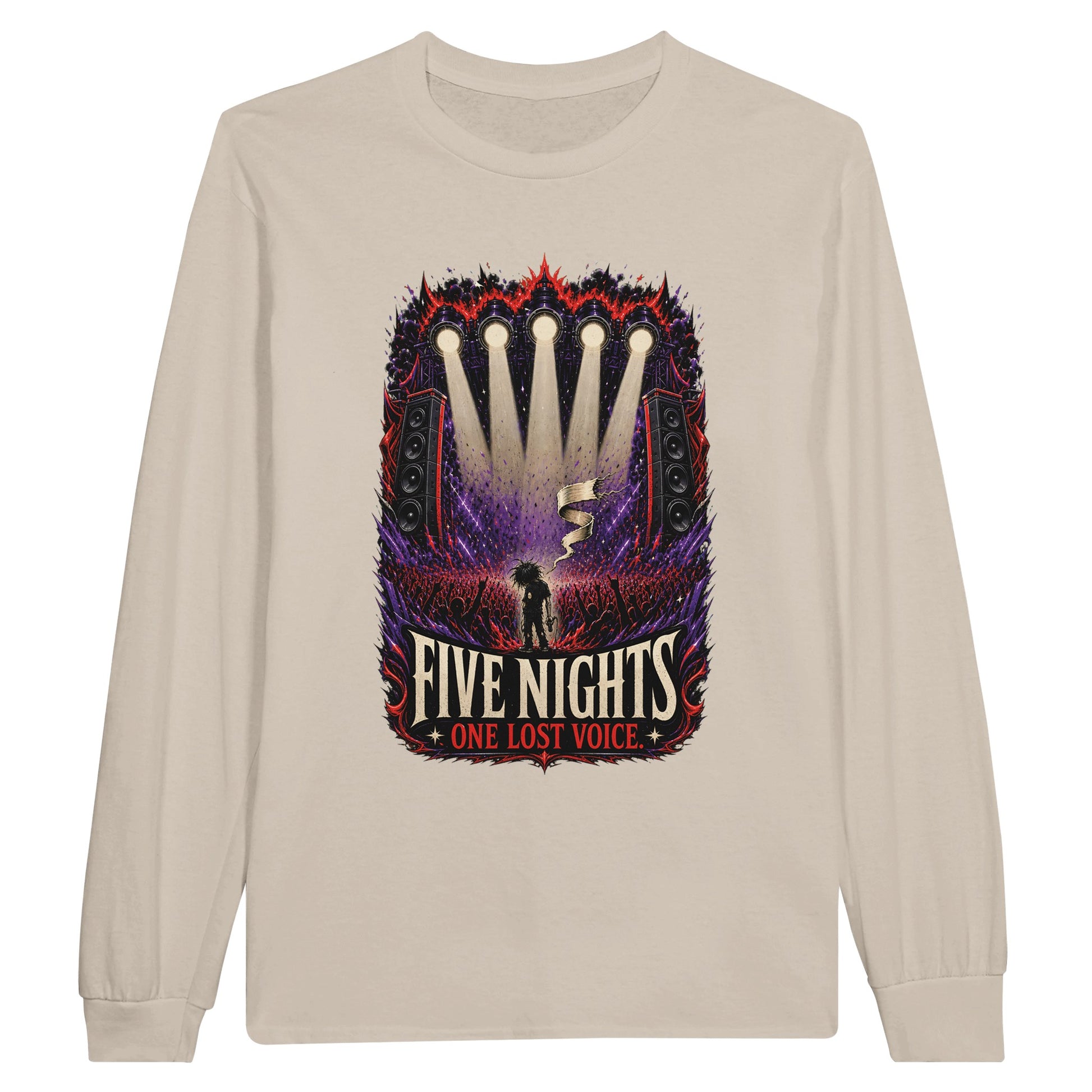 Five Nights, One Lost Voice Long-Sleeve T-shirt — product view 3