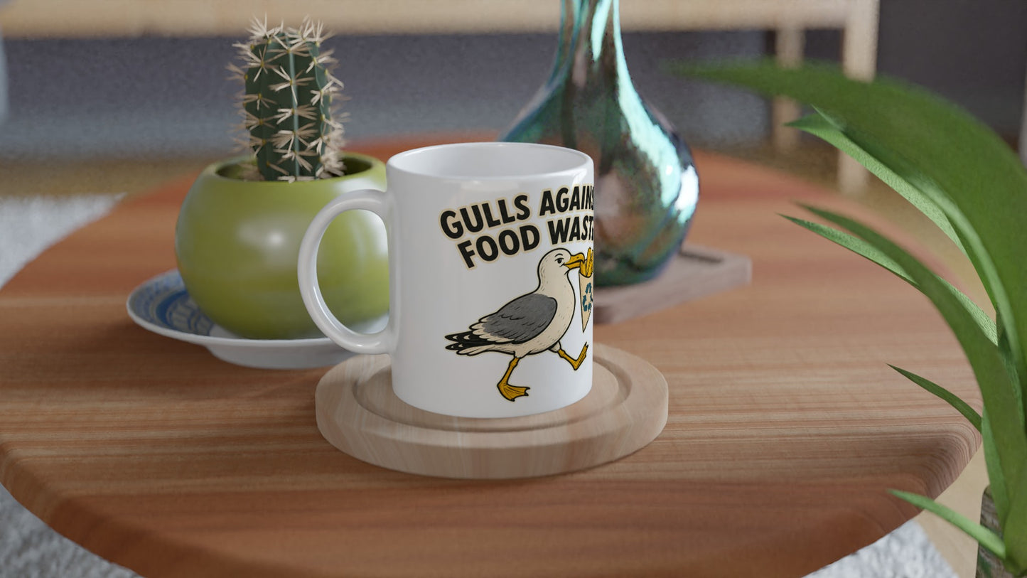 Gulls Against Food Waste Graphic Mug — product view 3