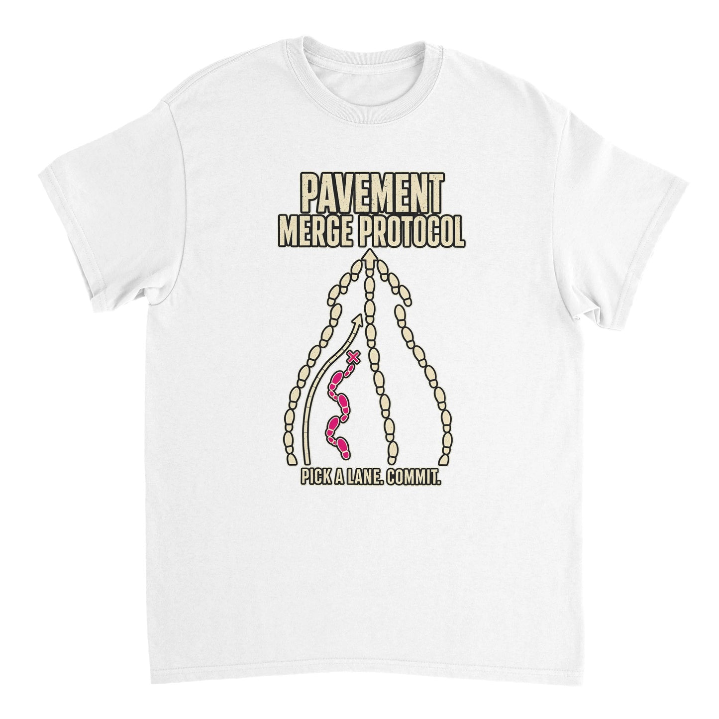 Pavement Merge Protocol — Pick a Lane T-shirt — product view 17